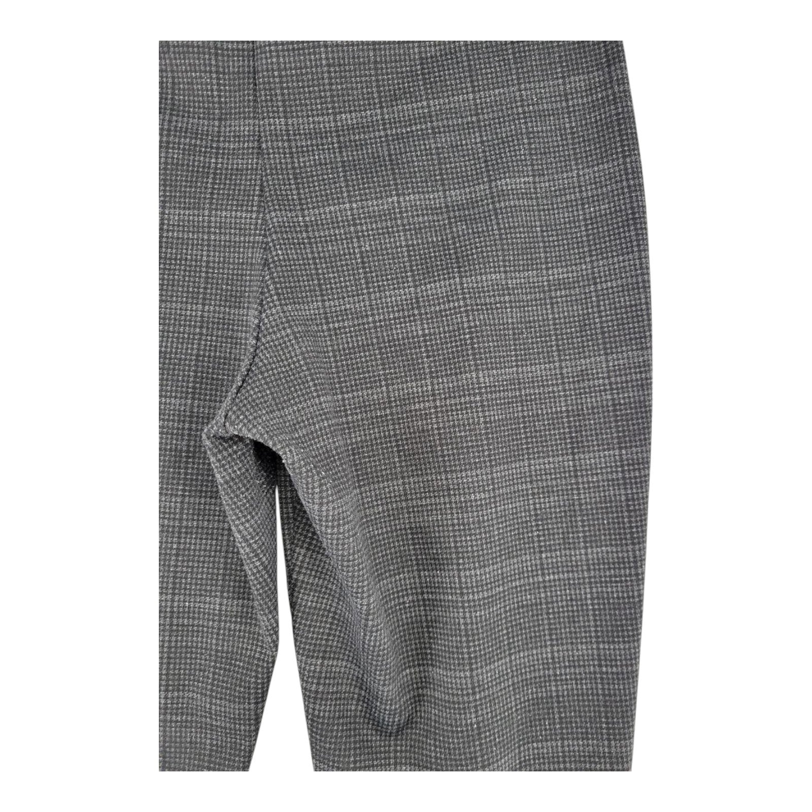 Harvé Benard Womens Gray Plaid Tapered Leg Pull On Pants Size S