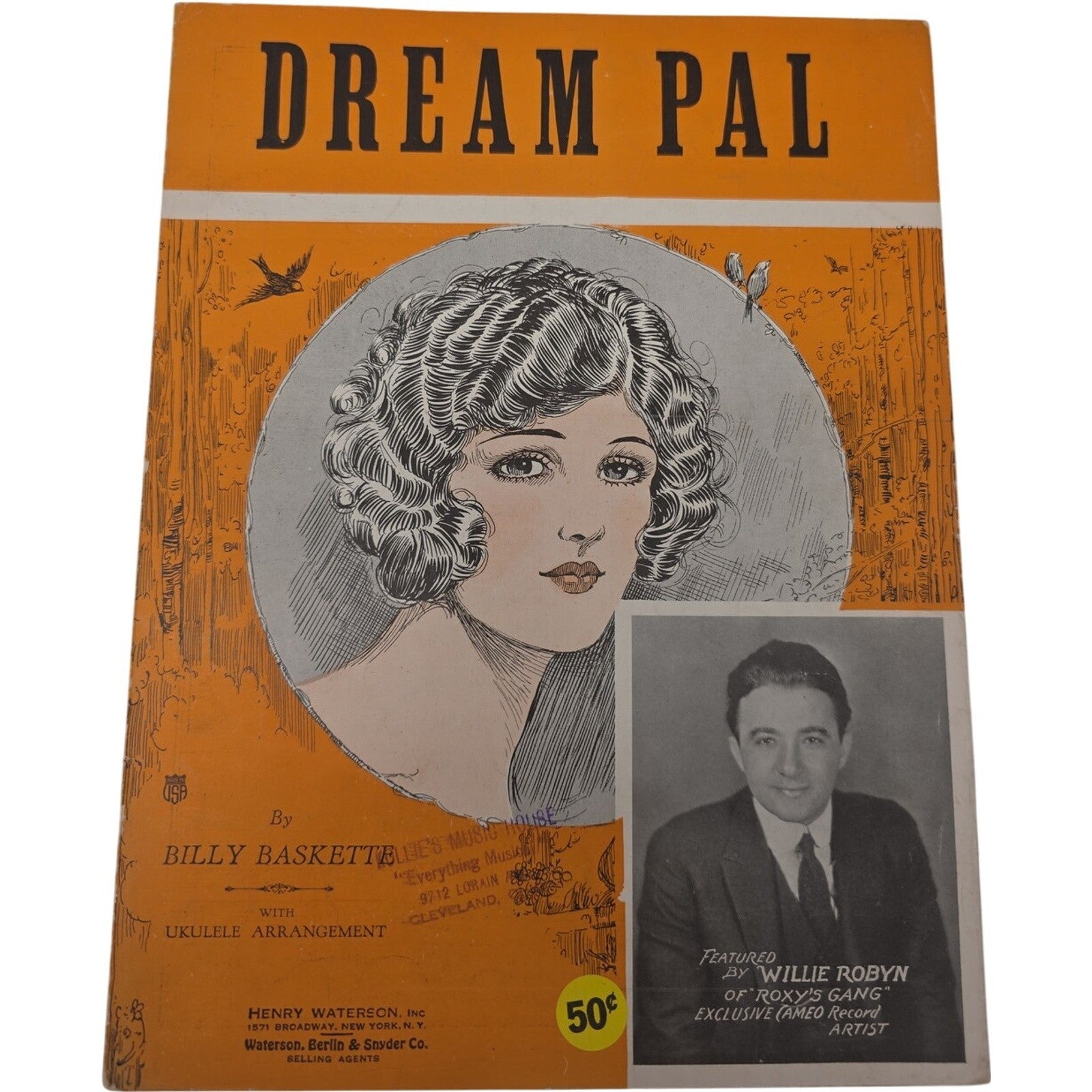 Dream Pal 1925 Sheet Music by Billy Baskette with Ukulele Arrangement