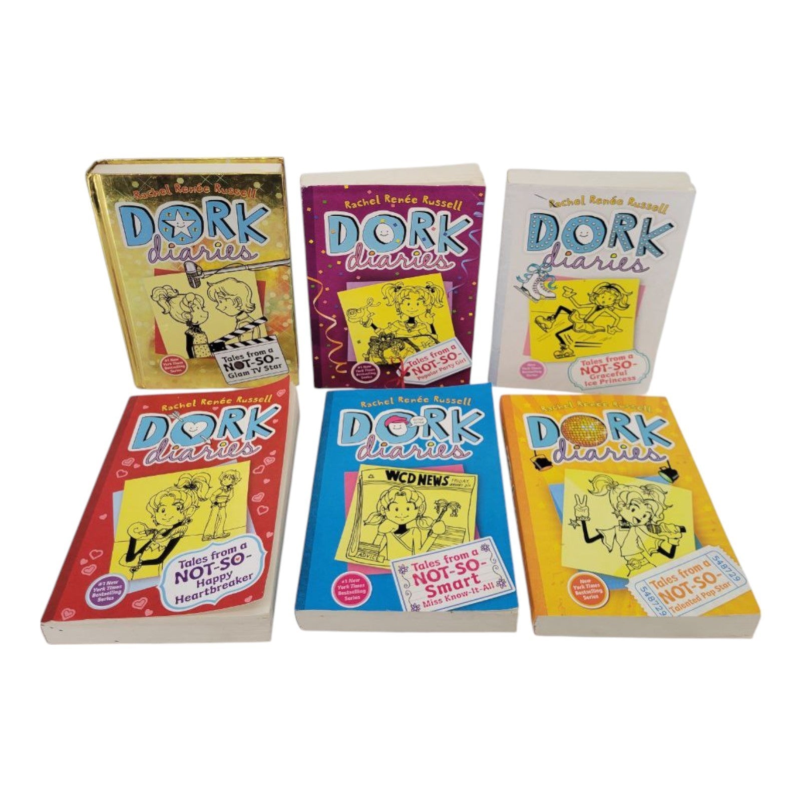 Dork Diaries Rachel Renée Russell Tales from a Not So Book Set Bundle of 6