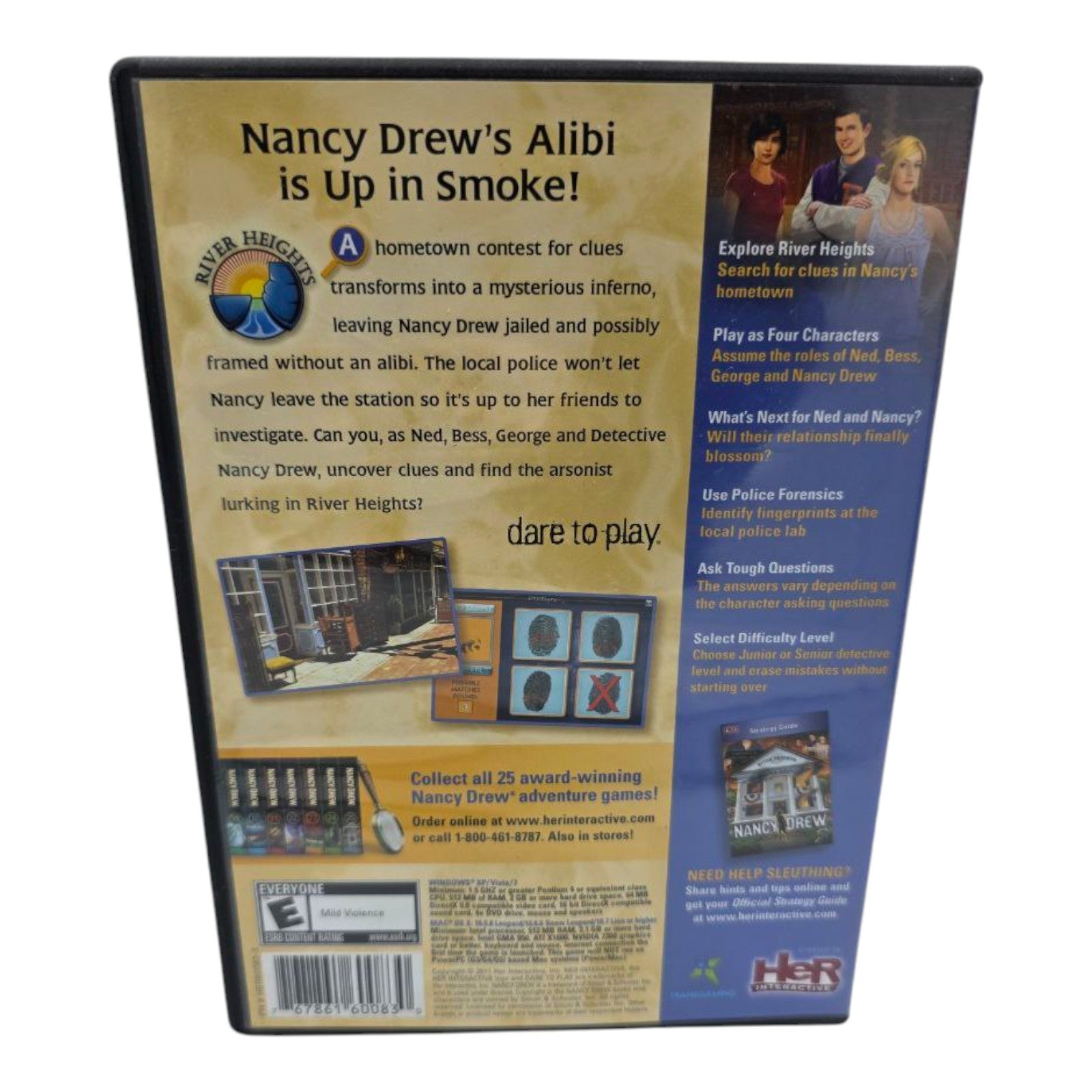 Nancy Drew Alibi in Ashes Special 25th Edition PC/Mac DVD ROM Game Complete