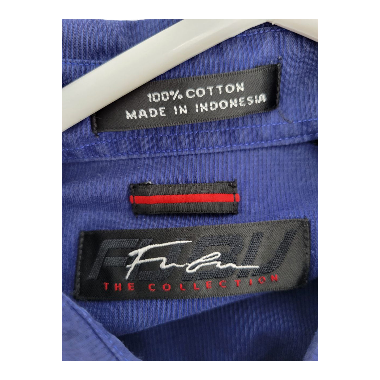 Fubu The Collection Blue Long Sleeve Button Up Shirt Mens XL