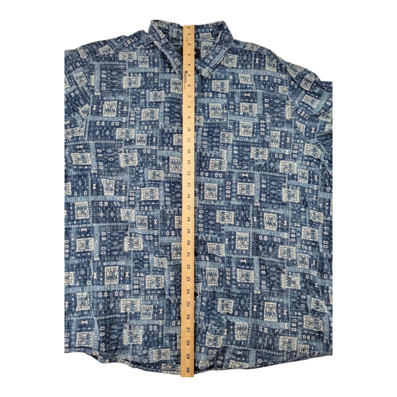 VatPave Men's Blue Hawaiian Shirt XXXL Short Sleeve Button Cotton