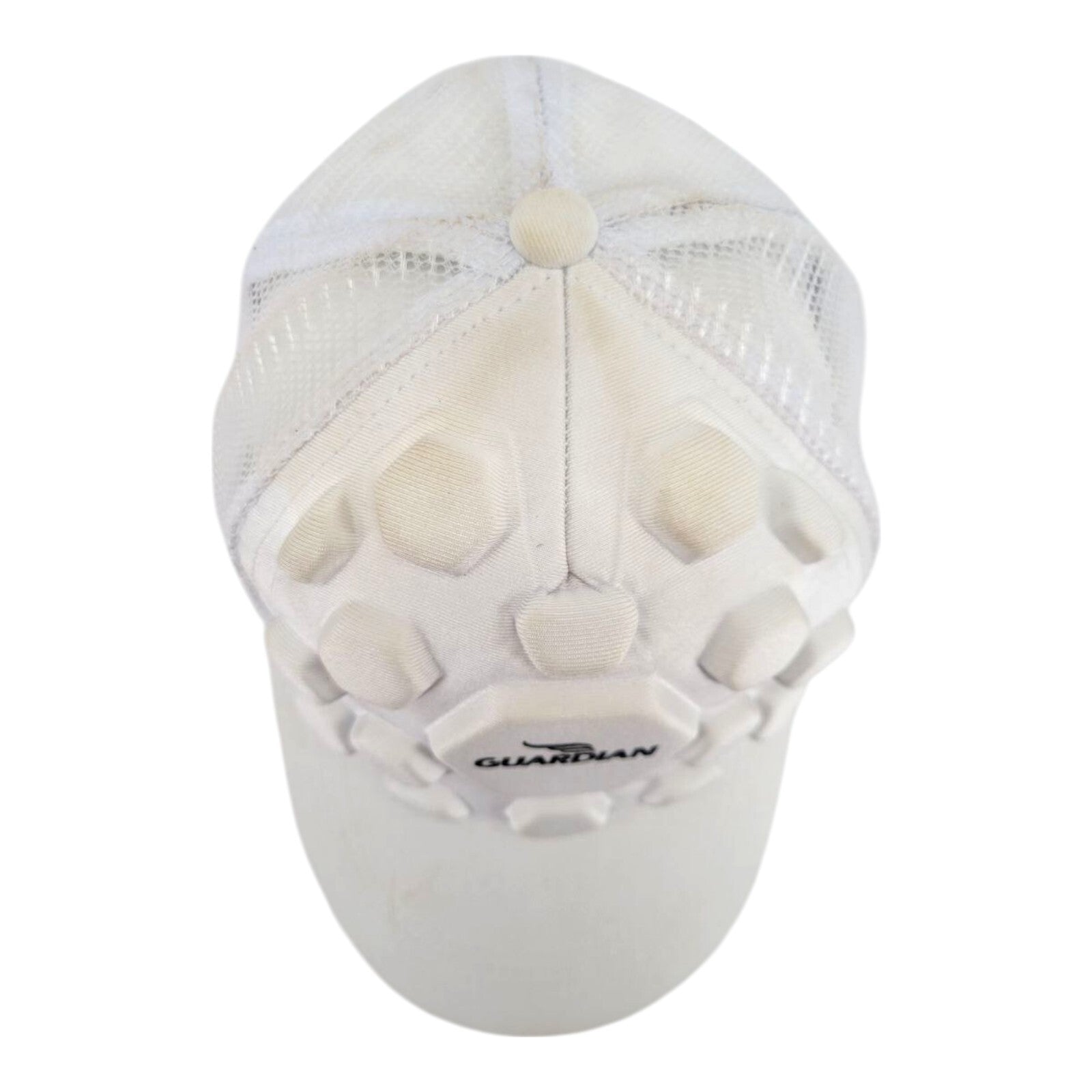 Guardian White Snapback Trucker Hat 3D Foam Mesh Panel Cap Adjustable