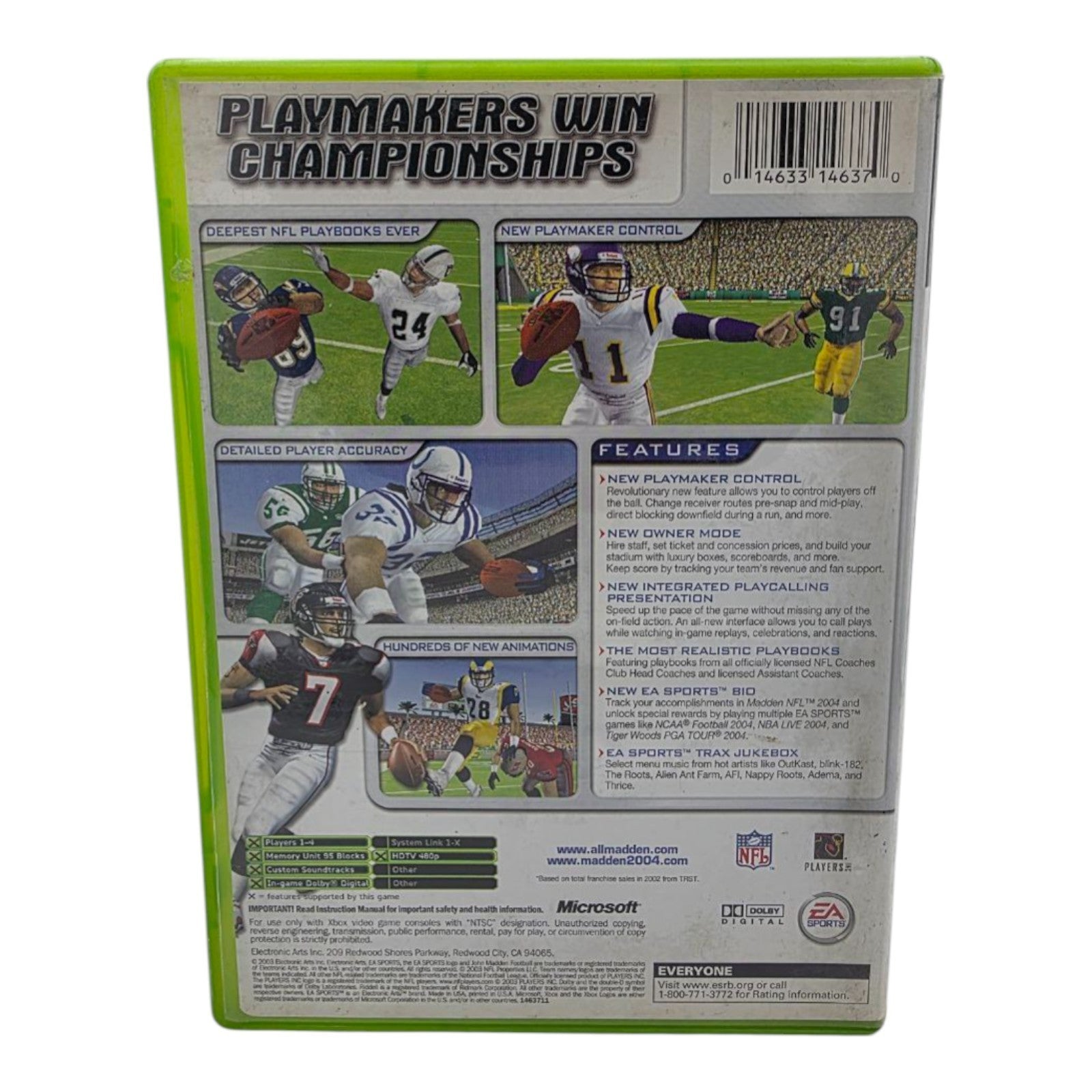 Madden NFL 2004 Xbox 2003 Complete CIB Michael Vick Cover Manual & Disc