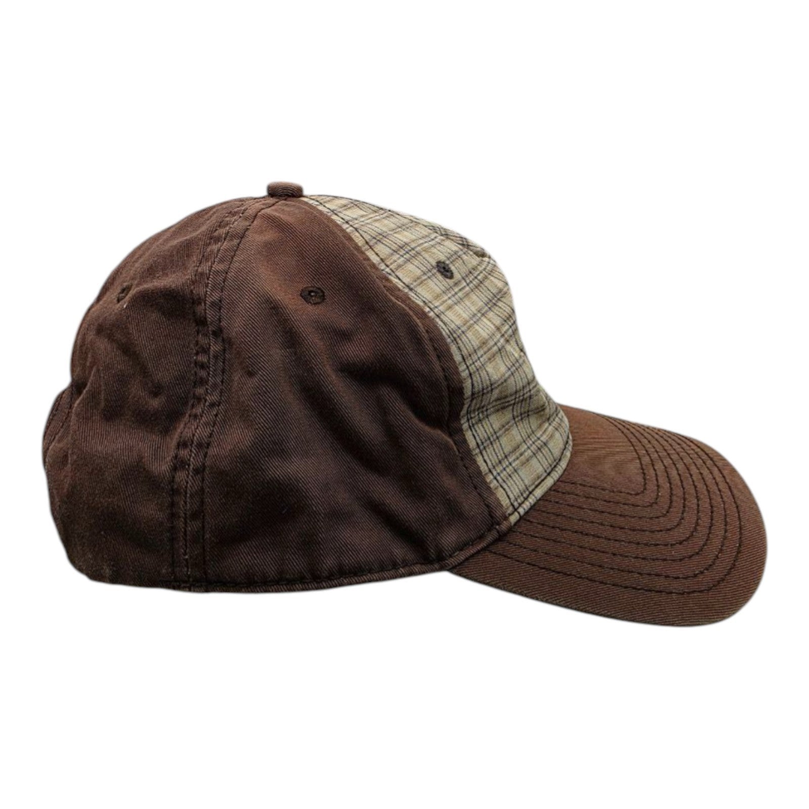 New Era MLB New York Yankees Brown Plaid Adjustable Snapback Hat One Size