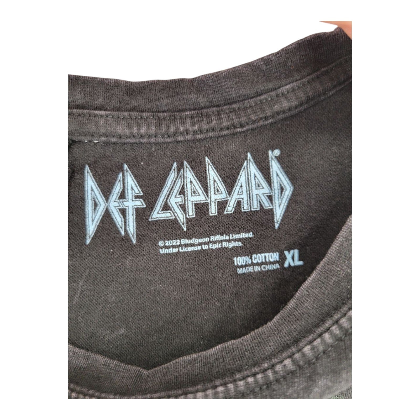 Def Leppard Hysteria Graphic Band Tee Black Leopard Tour Shirt Men's XL