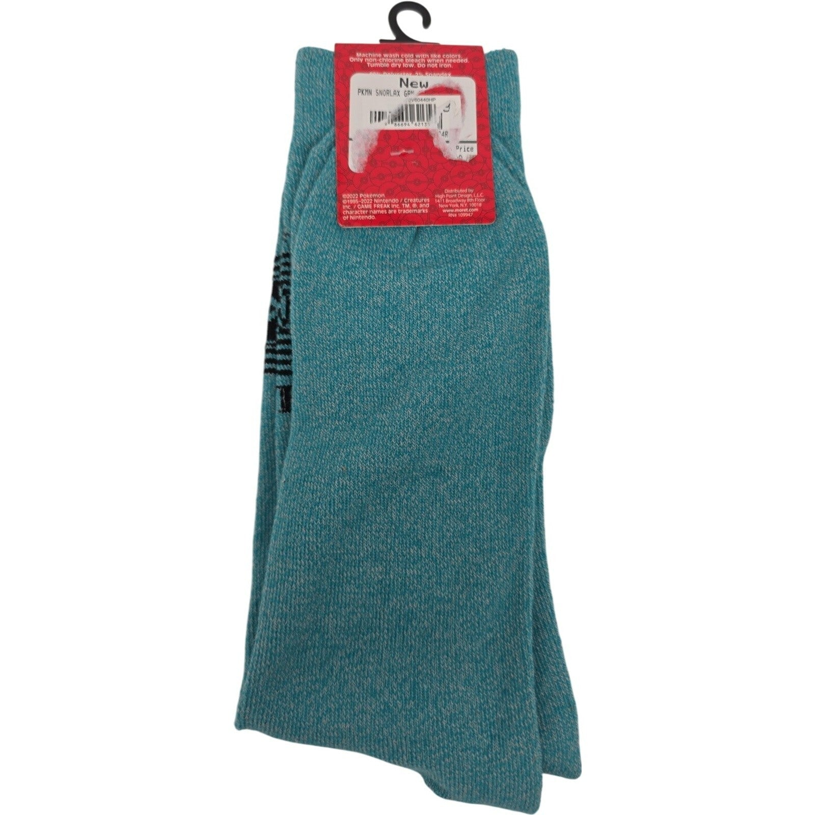 Pokémon Snorlax Crew Socks Eat Sleep Battle Blue Size 6-12