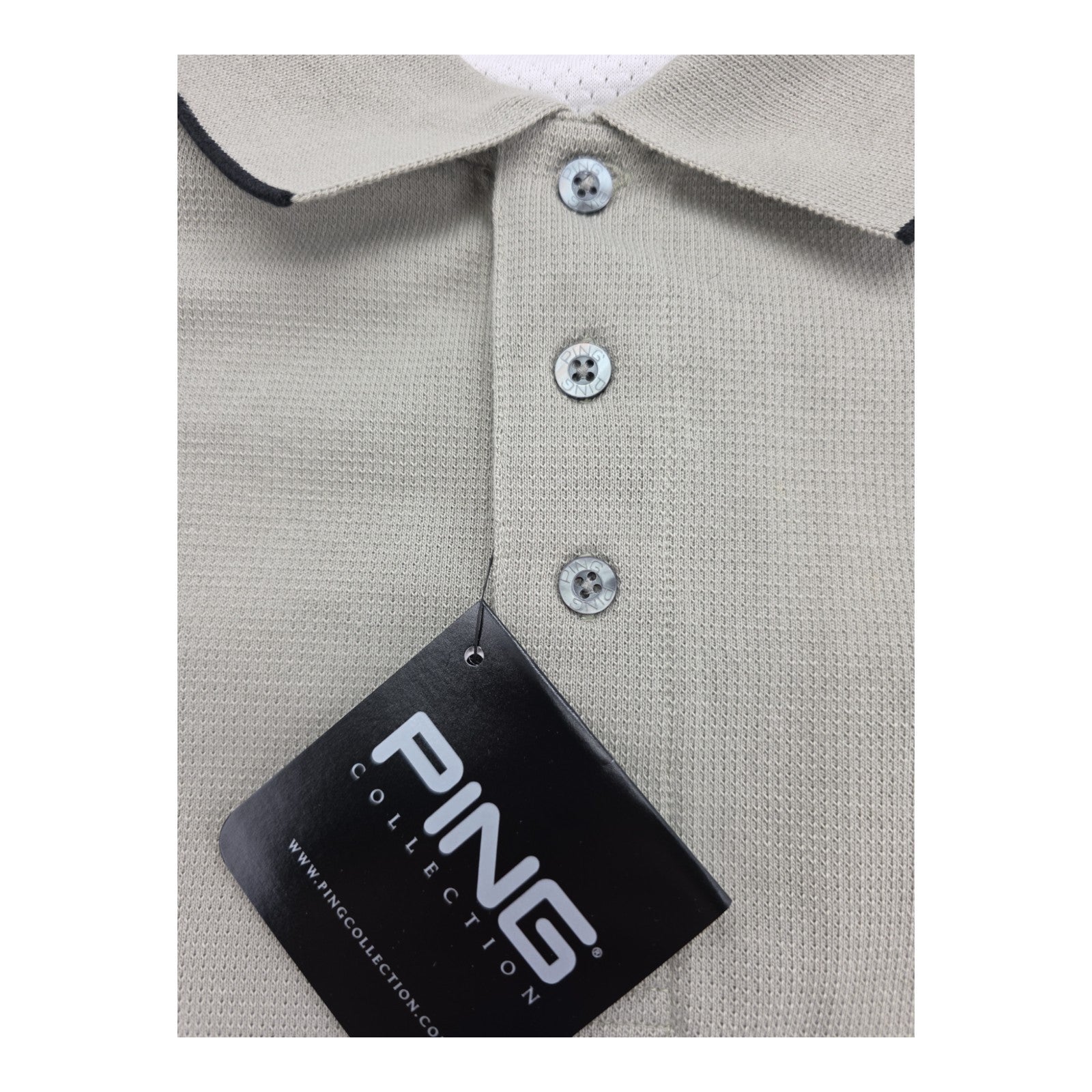 PING Capital City Group Polo Shirt Light Gray Cotton Blend Men’s XL NWT
