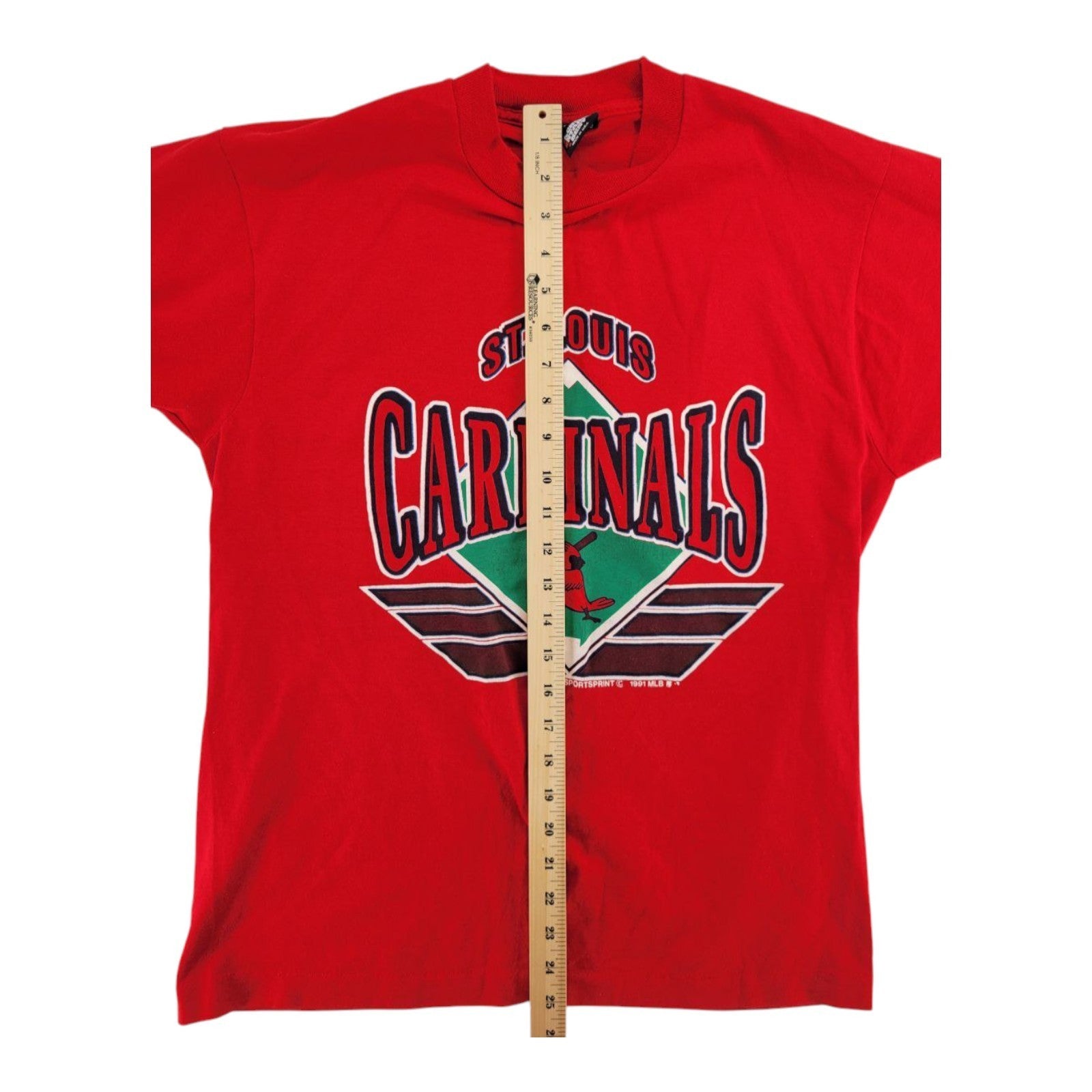 Vintage 1991 St. Louis Cardinals T-Shirt Red Screen Stars USA Made Size L