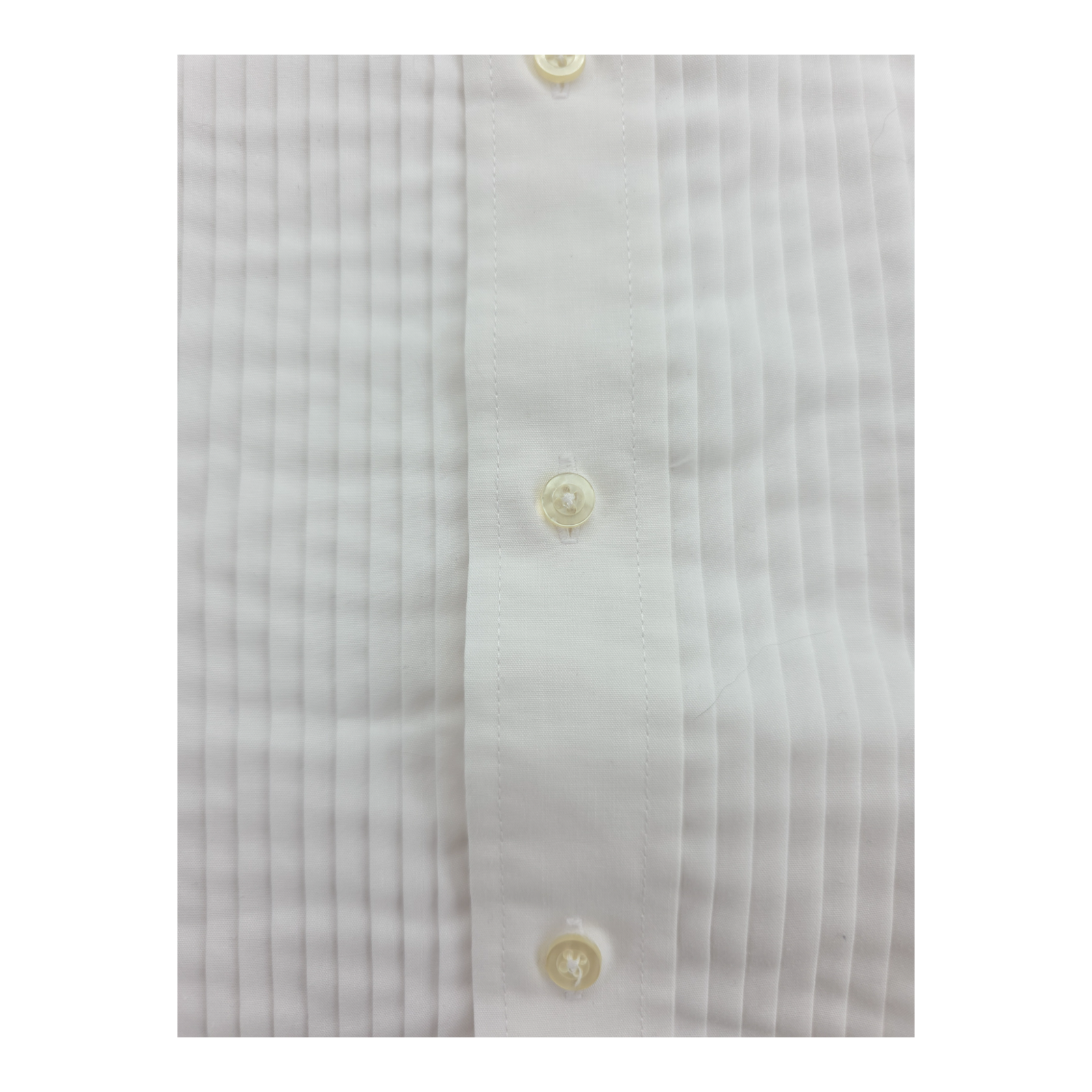 Neil Allyn Mens Tuxedo Shirt White Pleated Front Long Sleeve Formal XL 32/33