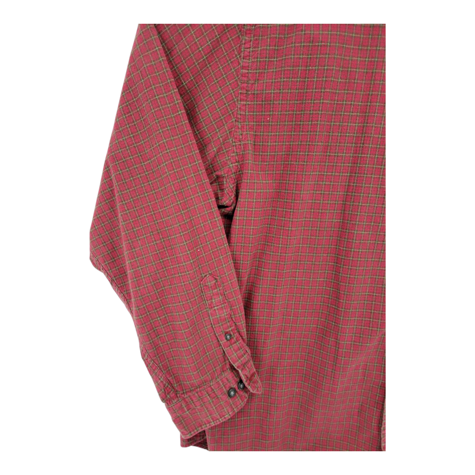 Gap Mens Red Green Plaid Flannel Shirt Long Sleeve XXL