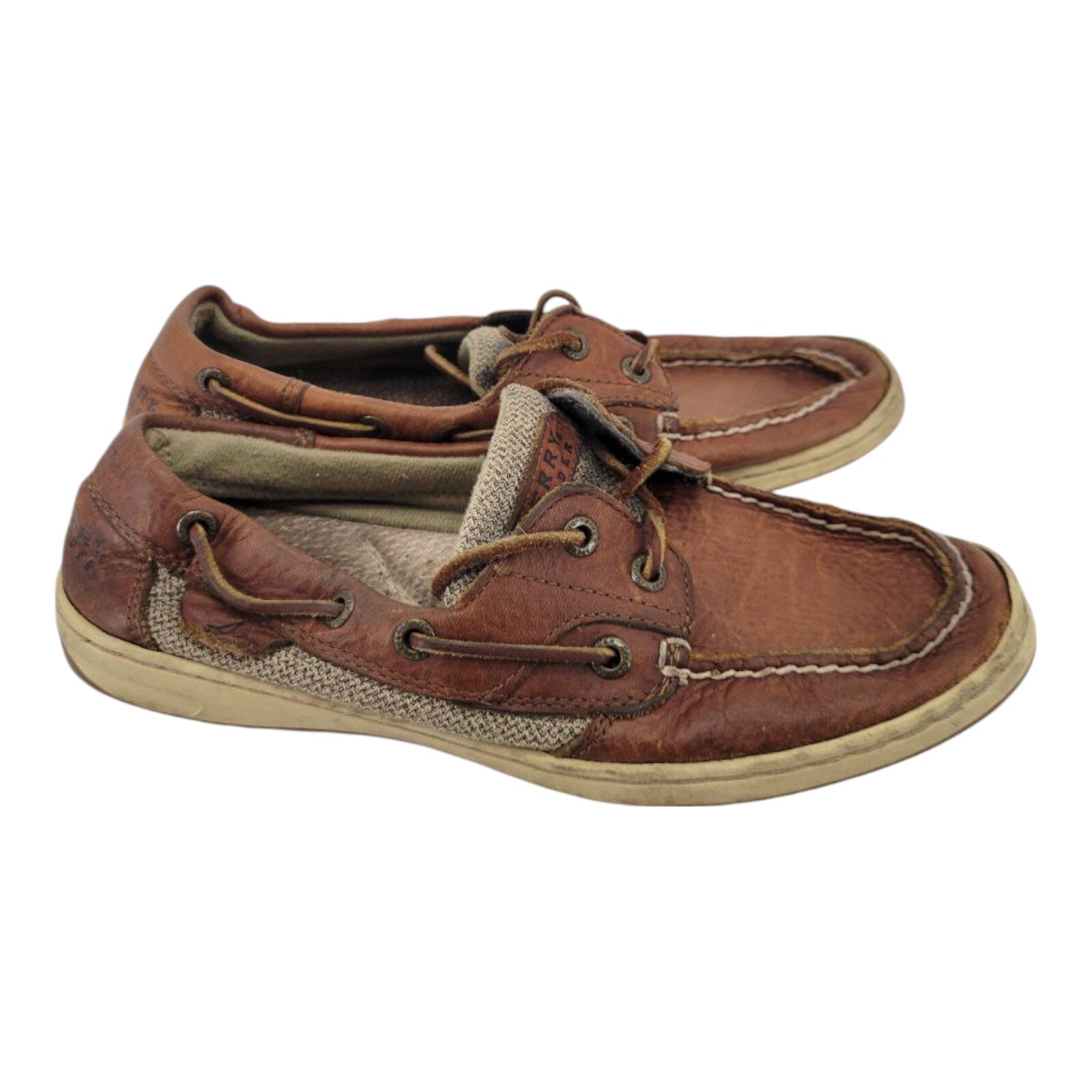 Sperry Top Sider Bluefish 2 Eye Womens Brown Boat Shoe Size 7.5M CH133