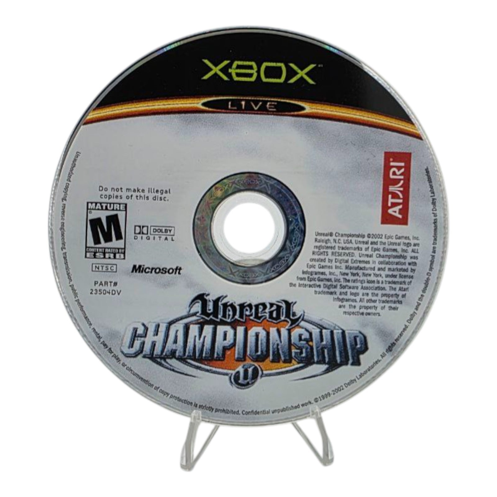 Xbox Unreal Championship Game Complete with Manual