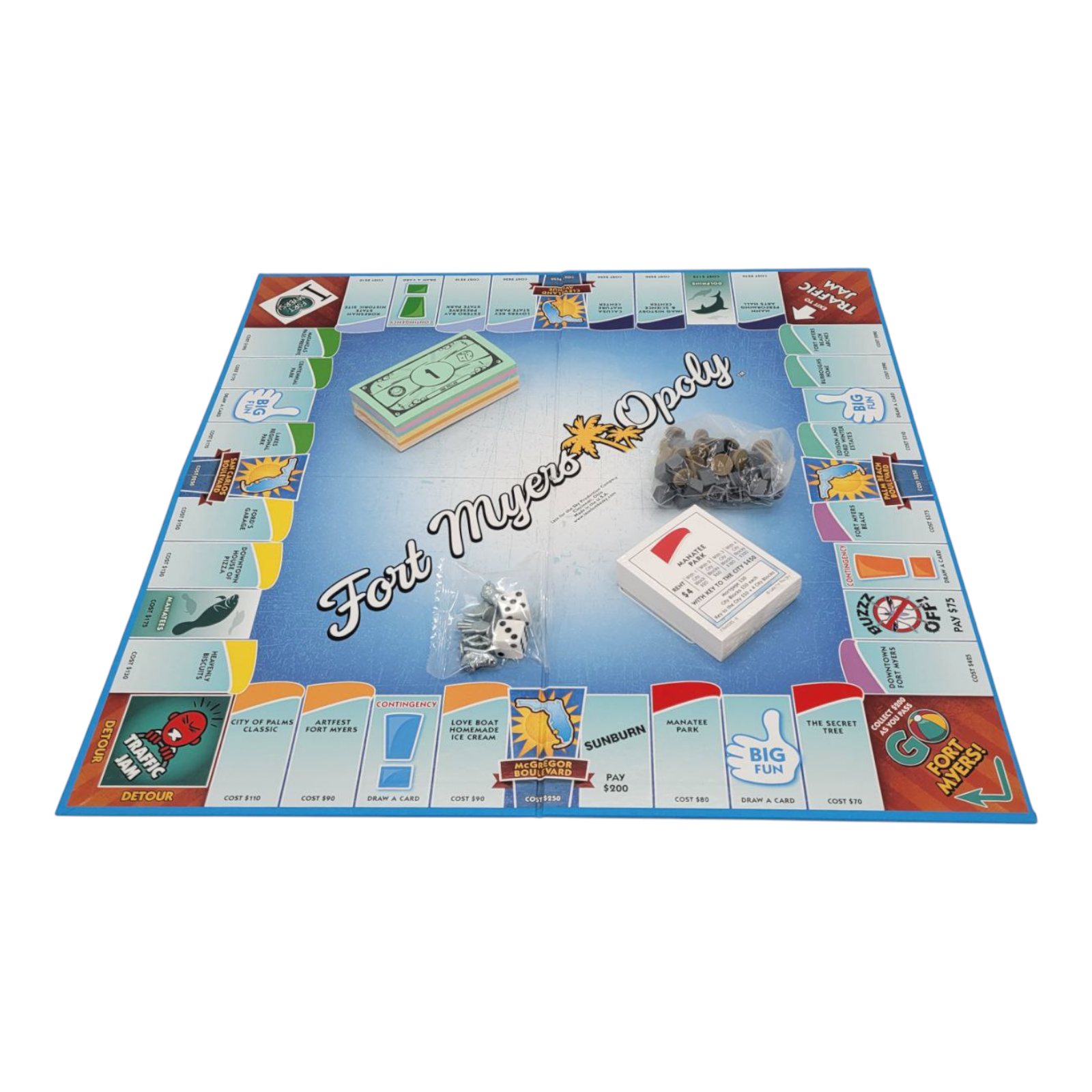 Fort Myers Opoly Monopoly Style Board Game City of Palms by Late for the Sky
