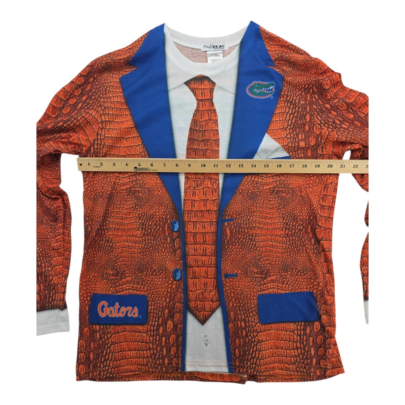 Faux Real Florida Gators Alligator Suit Jacket Graphic Shirt Men’s M