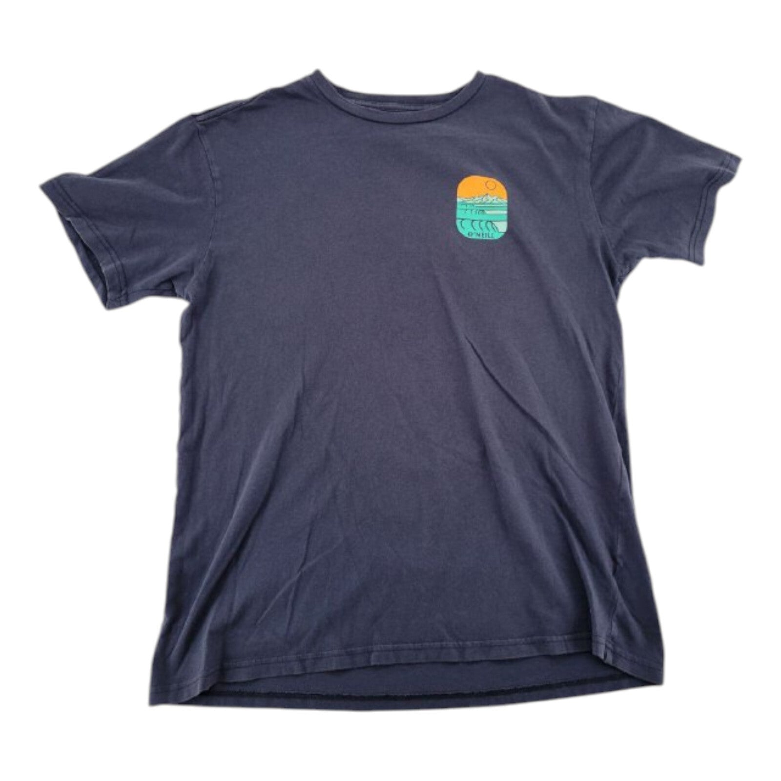 O'Neill Standard Fit Navy Blue Graphic Surf T-Shirt Mens Size Medium