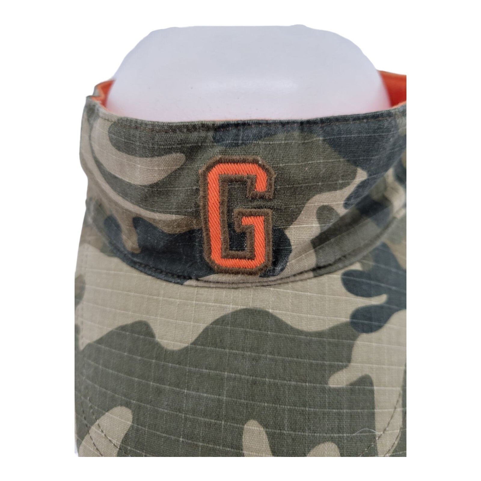 GAP Kids Camo Visor Green Orange Embroidered G Adjustable Hat L/XL
