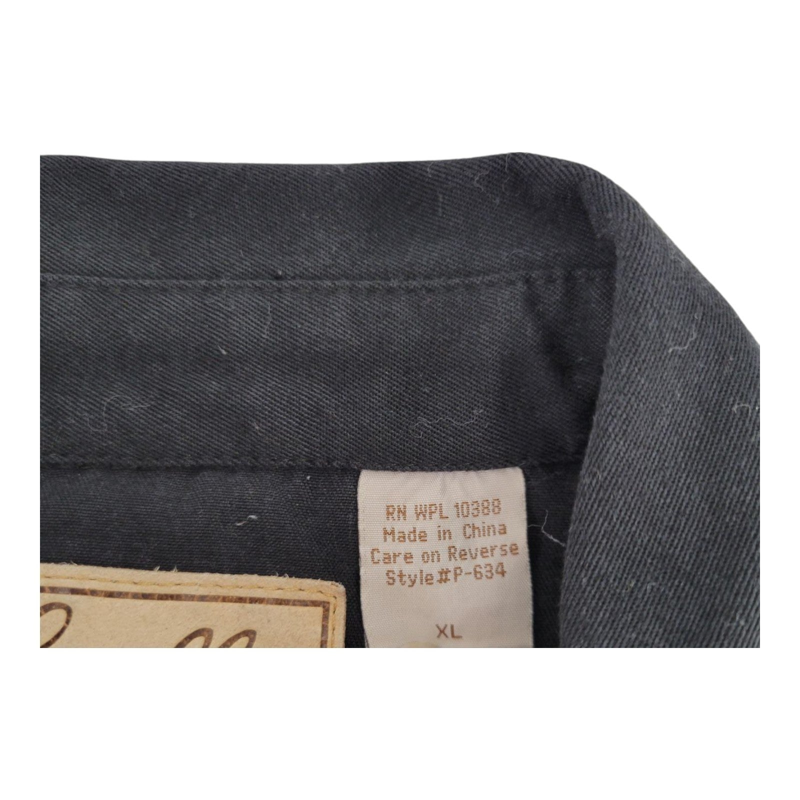 Scully Men's Western Shirt Black XL Embroidered Pearl Snaps Long Sleeve