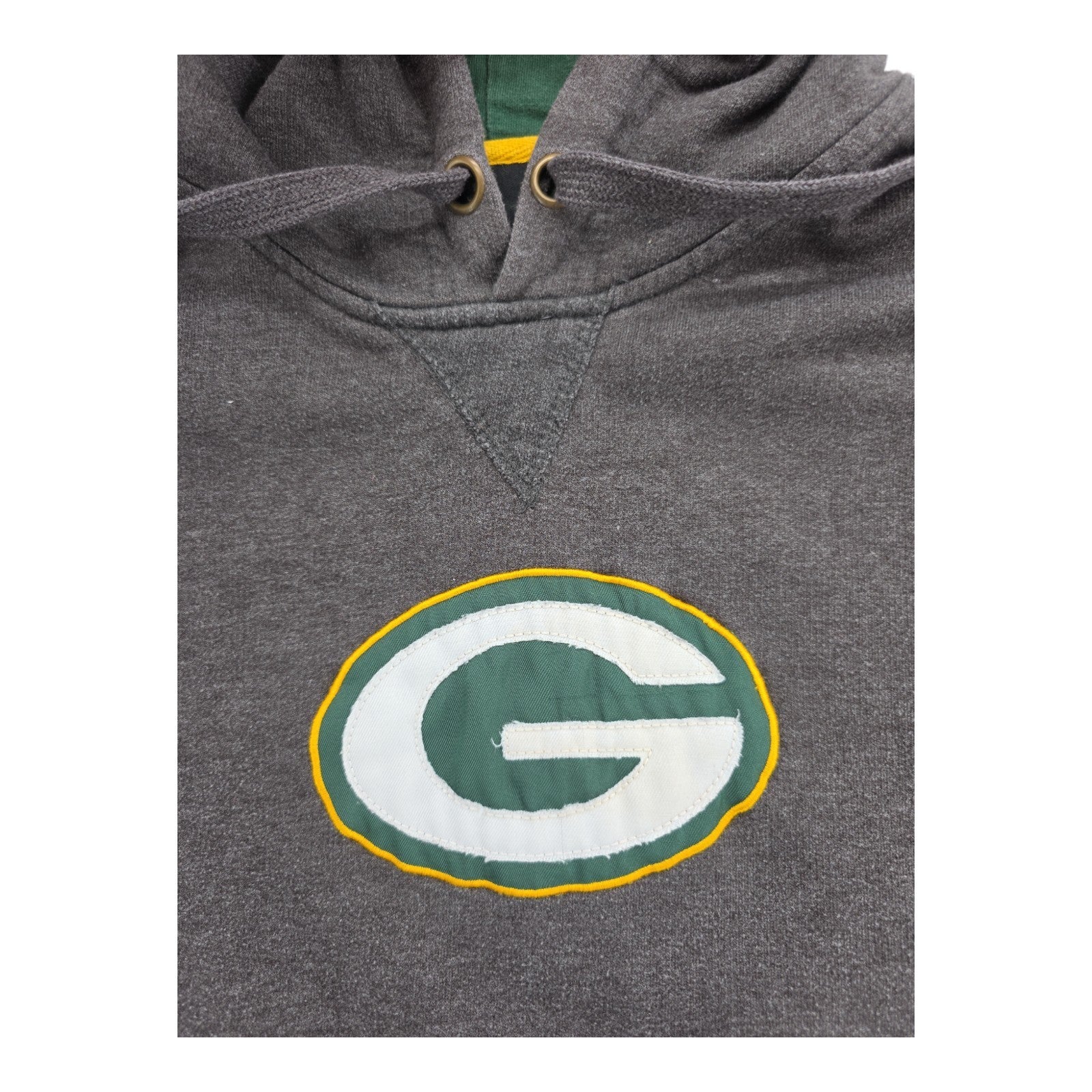 NFL Team Apparel Green Bay Packers Hoodie Men’s L Gray Green Pullover