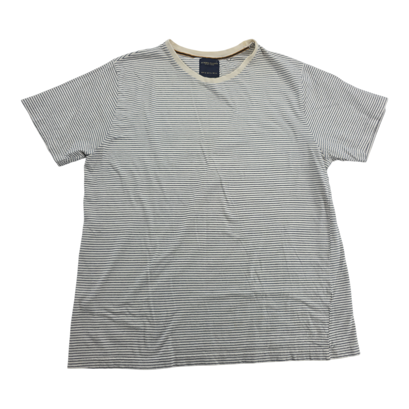 Denim & Flower Ricky Singh Stiped Short Sleeves T Shirt Mens Size XL