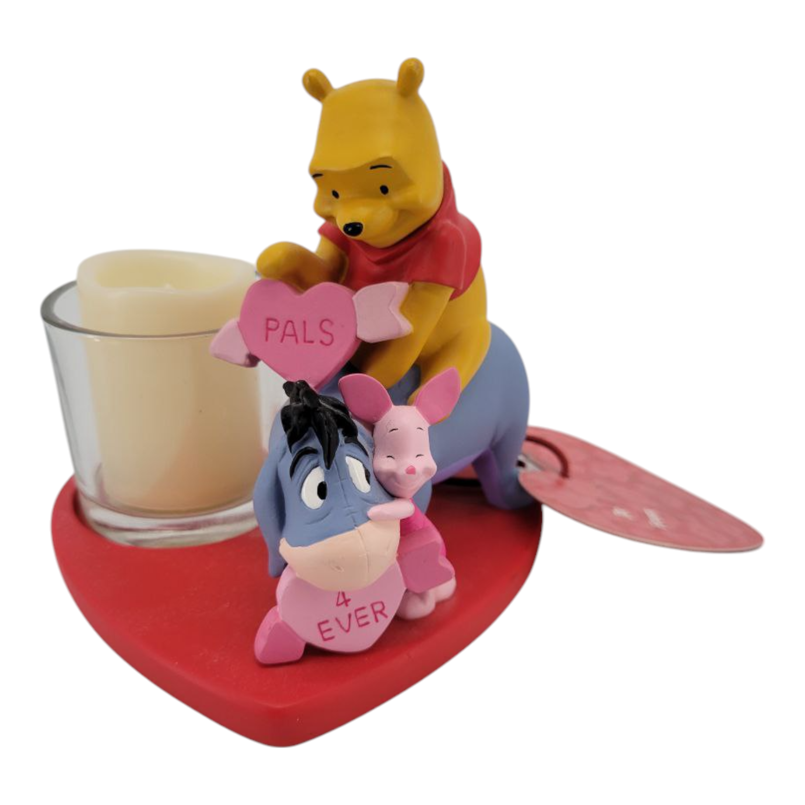Disney Winnie the Pooh Valentine Heart Candle Holder Pals 4 Ever