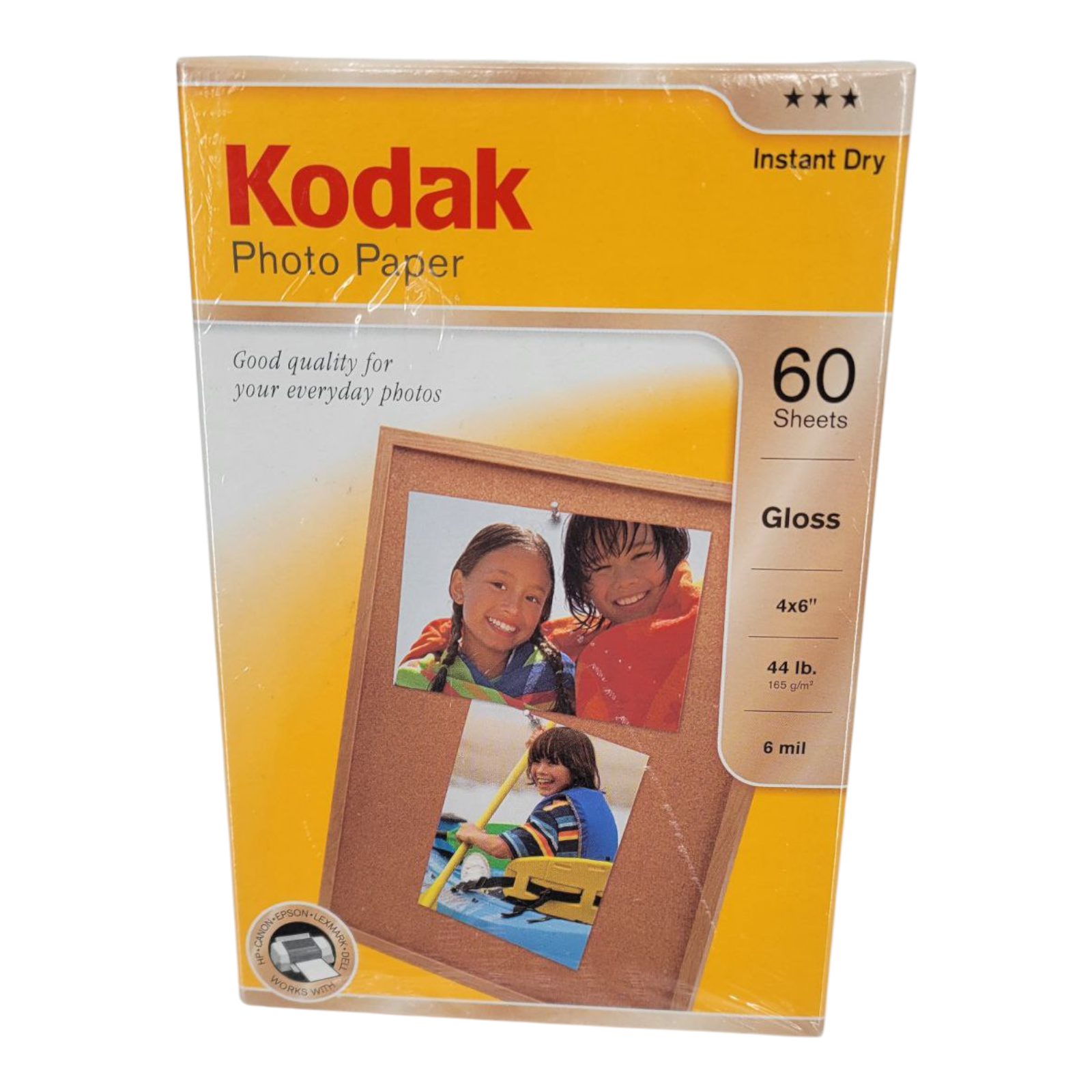 Kodak Gloss Photo Paper Bundle 4x6 60 Sheets Each Regular Premium