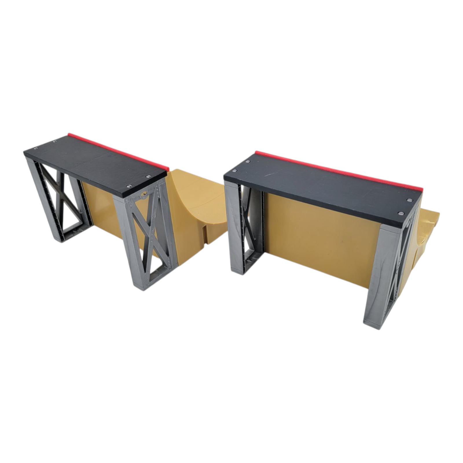 Tech Deck Element Fingerboard Skateboard & Halfpipe Ramp Set of 2 No Connectors