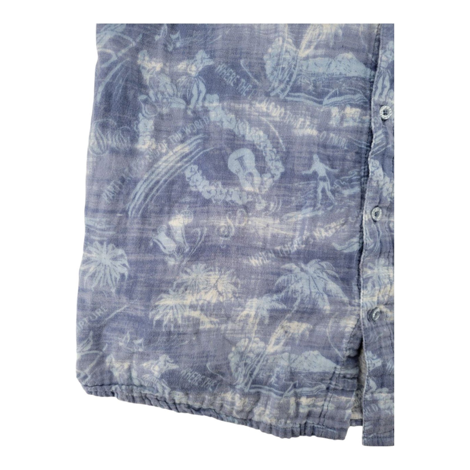 Margaritaville Men's Blue Hawaiian Shirt XXL Aloha Island Cotton Blend