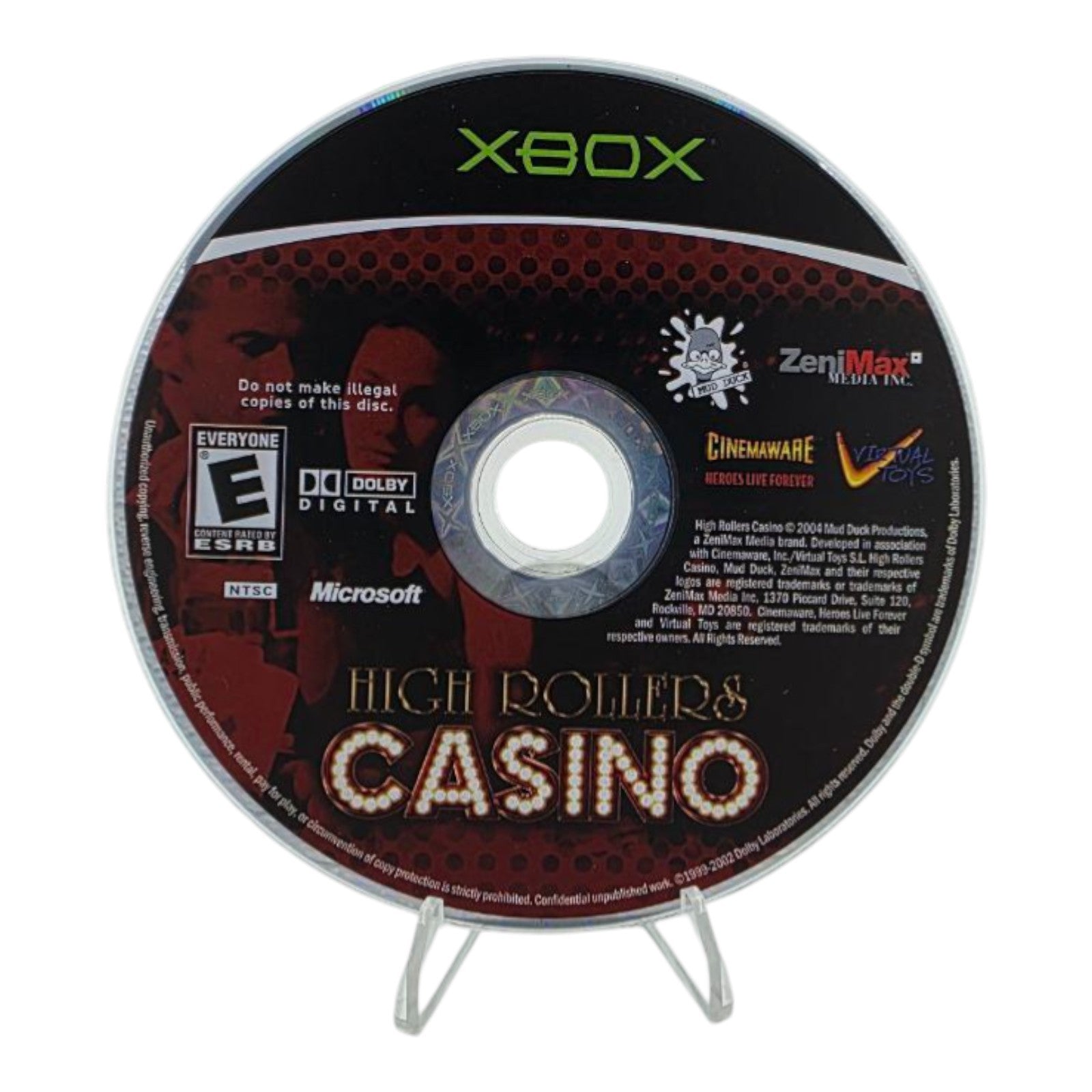 High Rollers Casino Microsoft Xbox 2004 Gambling Video Game Tested No Manual