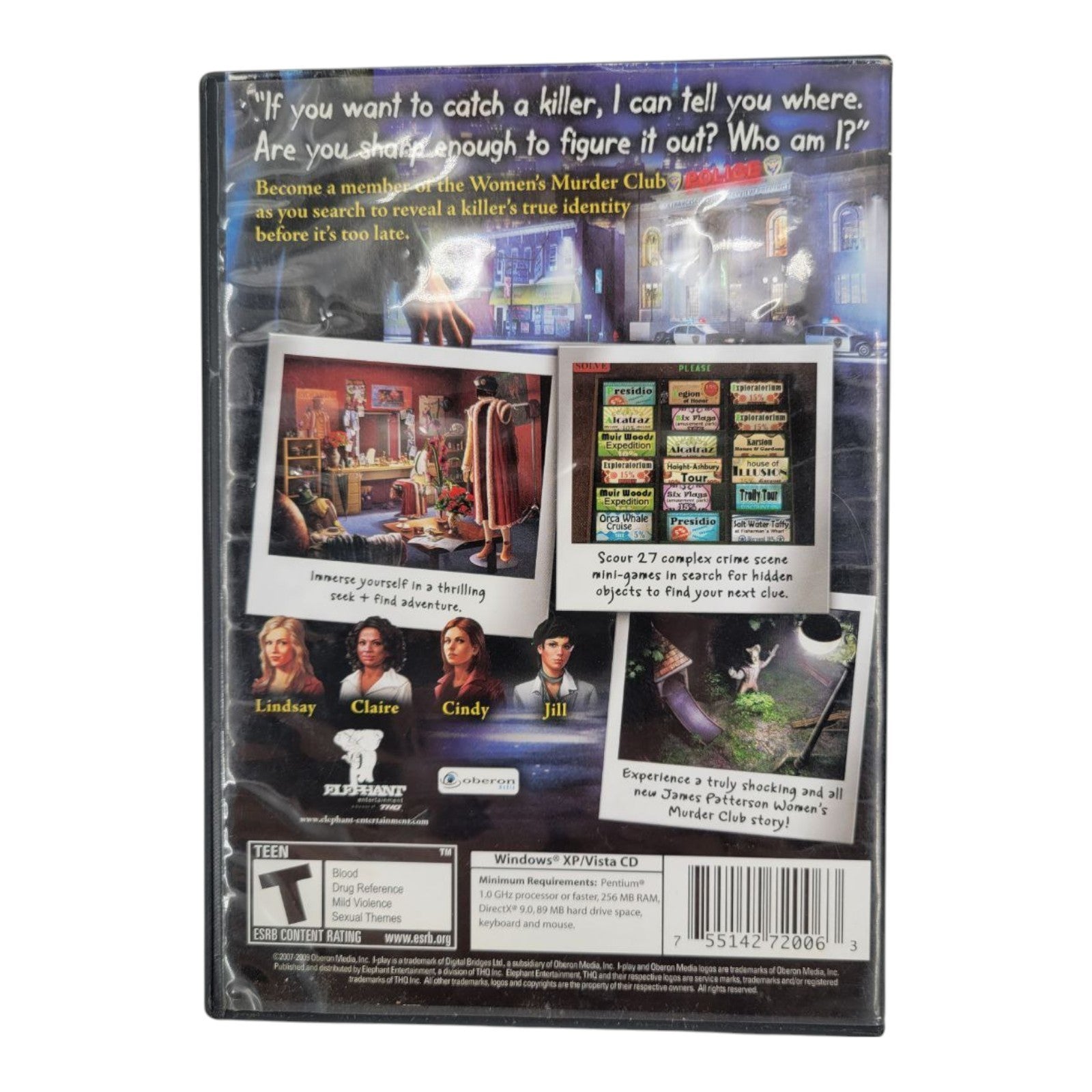 James Patterson Womens Murder Club Twice In A Blue Moon PC CD ROM Game 2009