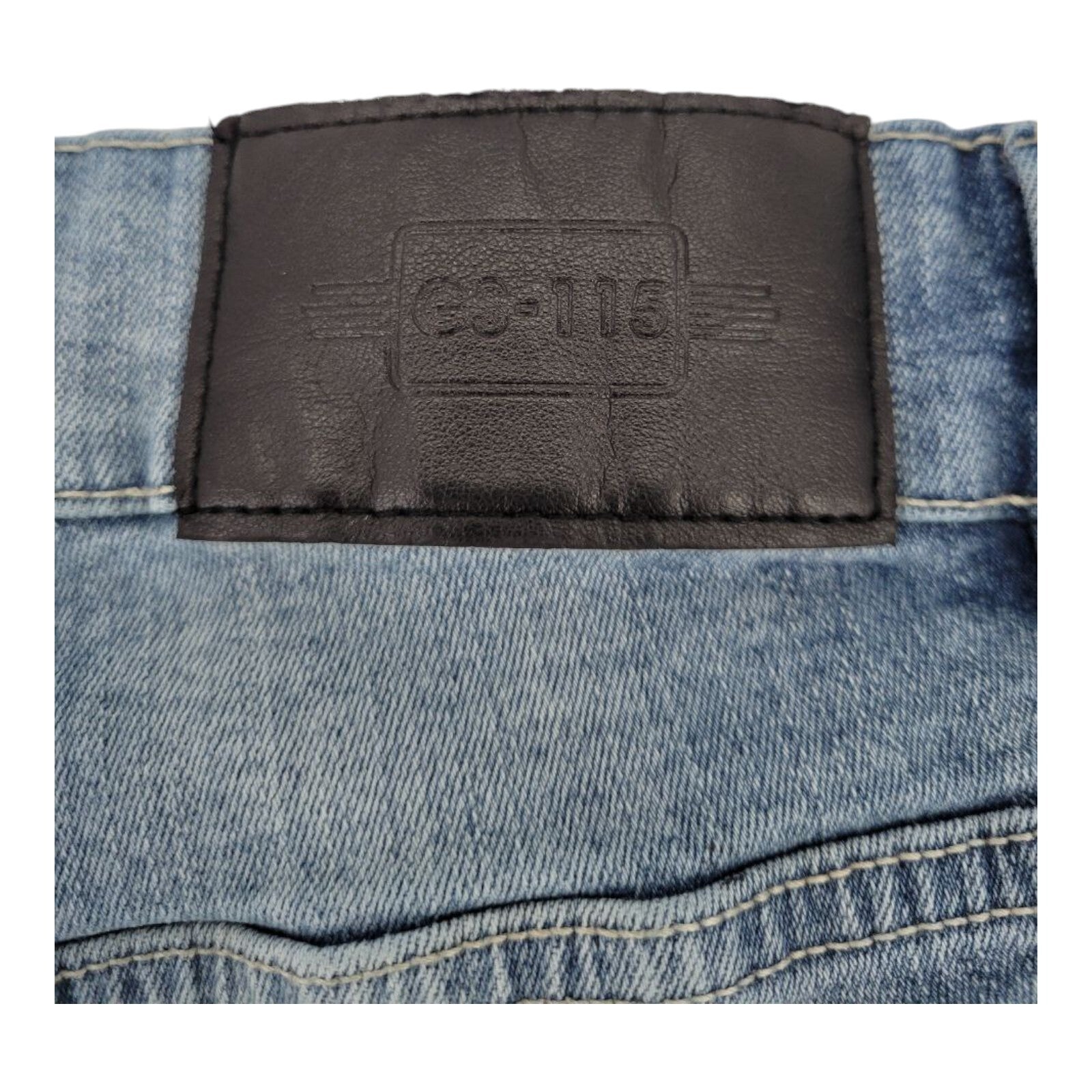 GS-115 Mens Paint Splatter Distressed Slim Fit Blue Denim Jeans Size 38