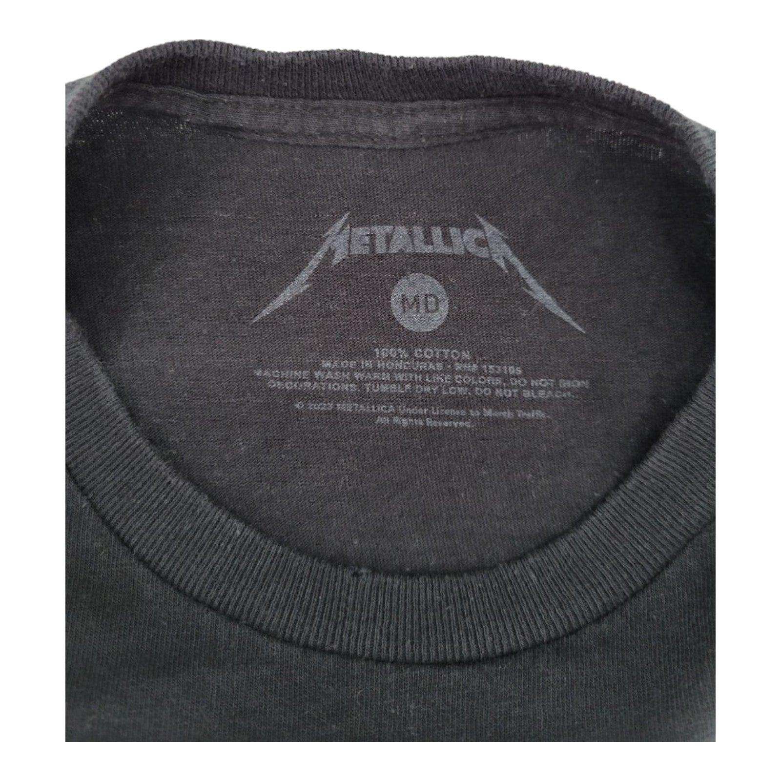 Metallica Master of Puppets T-Shirt Size M Black Cotton Vintage Look