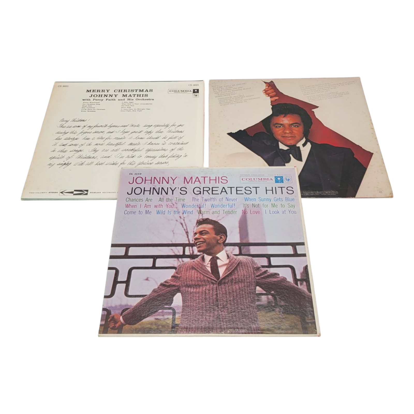 Johnny Mathis Vinyl LP Bundle Merry Christmas Johnnys Greatest Hits and More