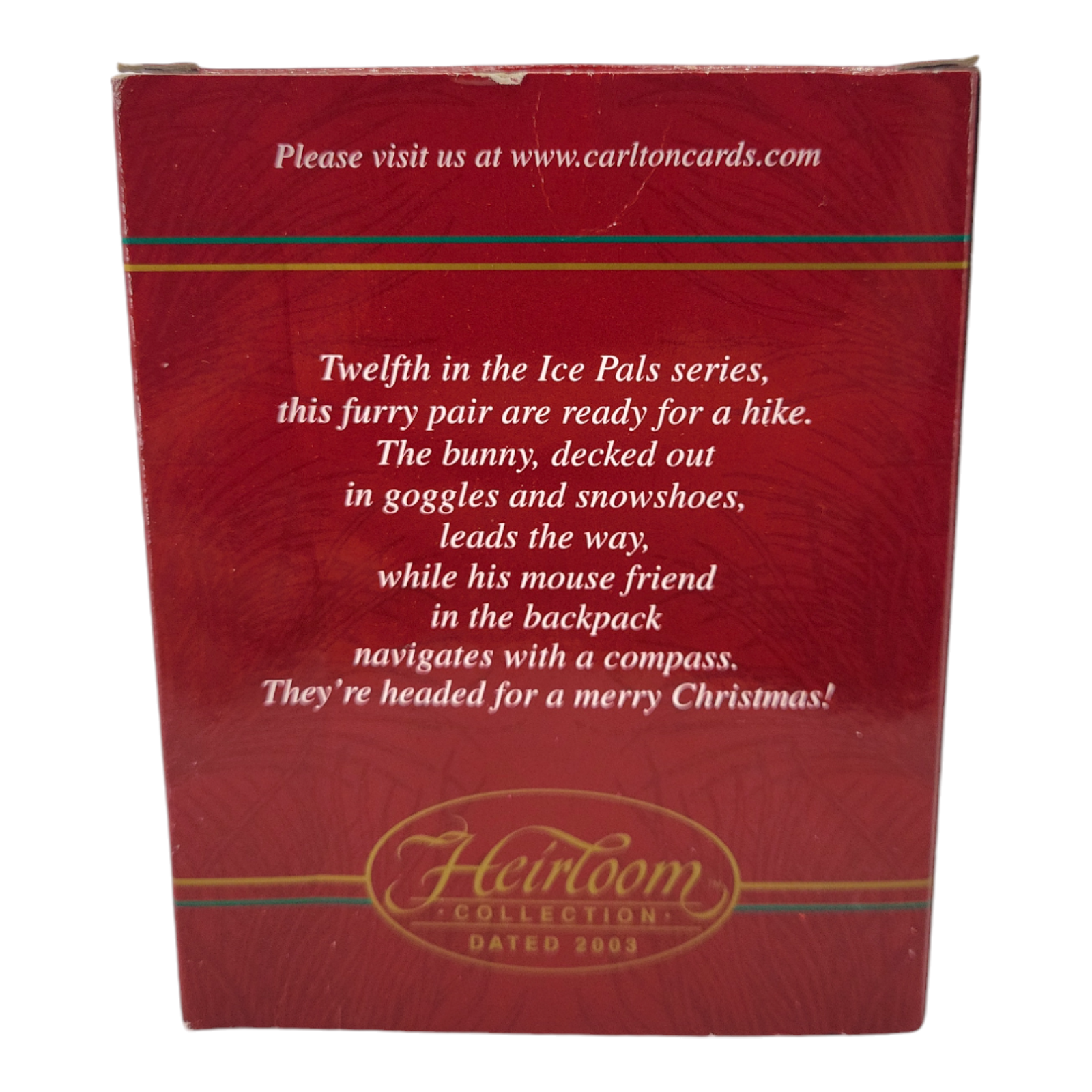 2003 Carlton Cards Heirloom Collection Ice Pals Ornament Twelfth in Series