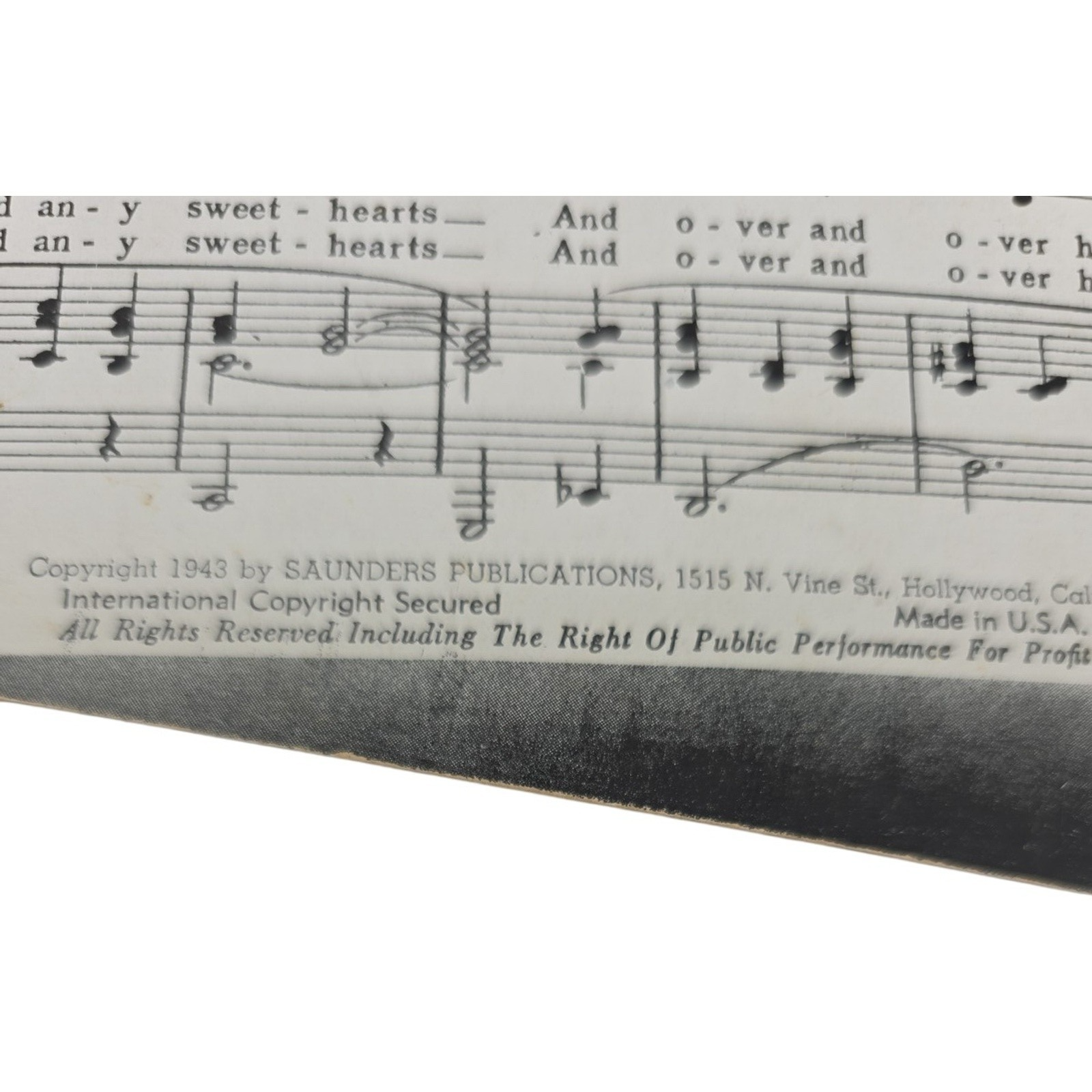 In My Arms 1943 Vintage Sheet Music by Frank Loesser & Ted Grouya