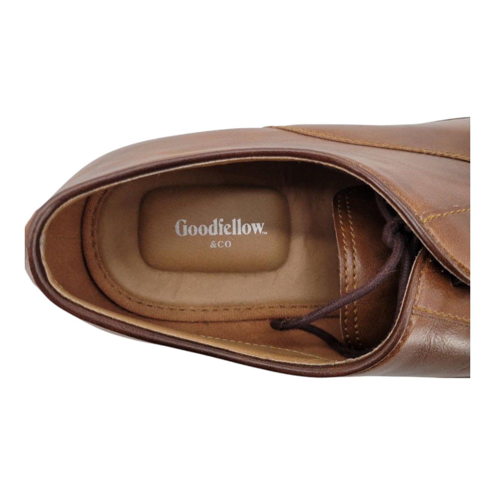 Goodfellow & Co Men's Cap Toe Oxford Dress Shoes Brown Size 12