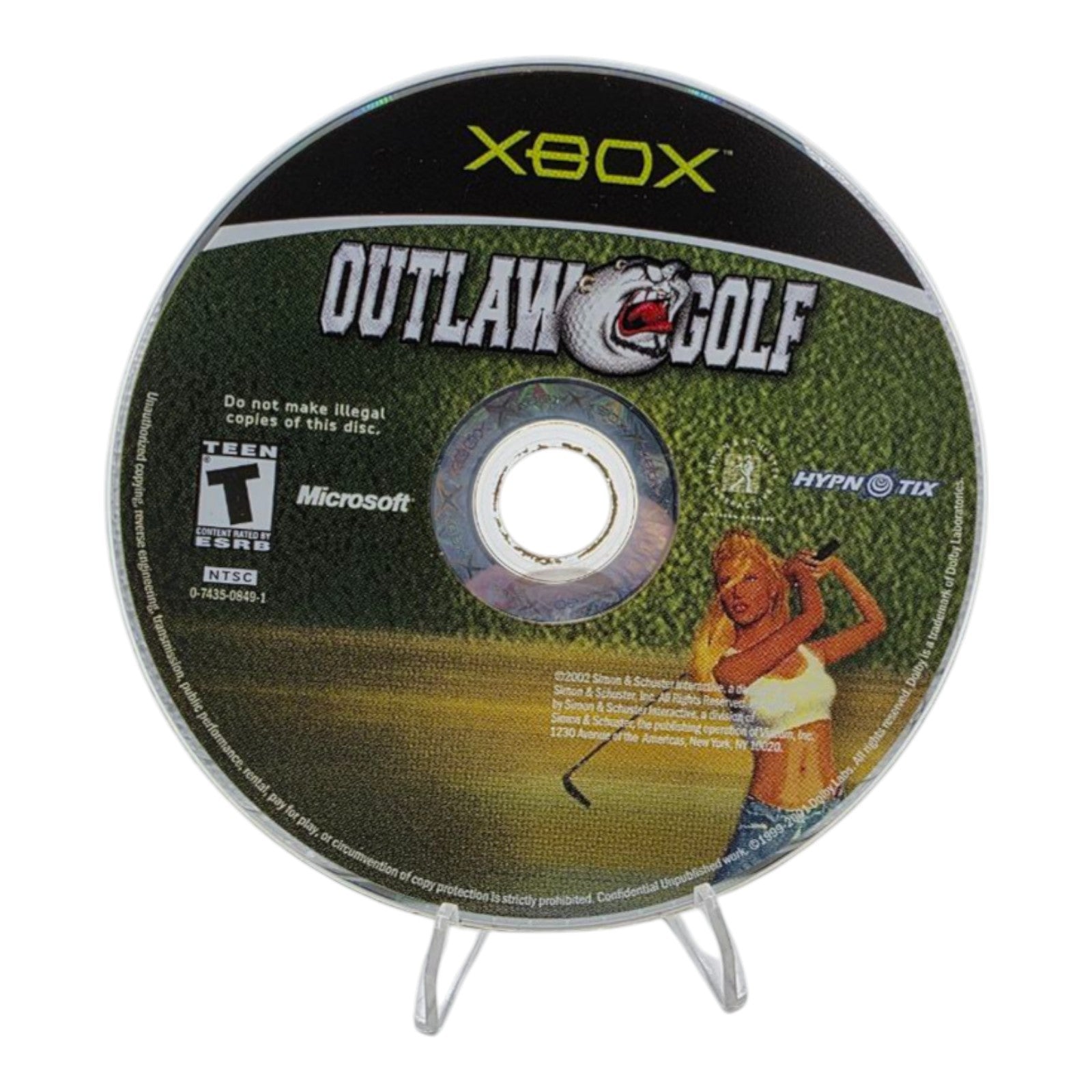 Outlaw Golf Microsoft Xbox Game Tested 2002 Disc Only
