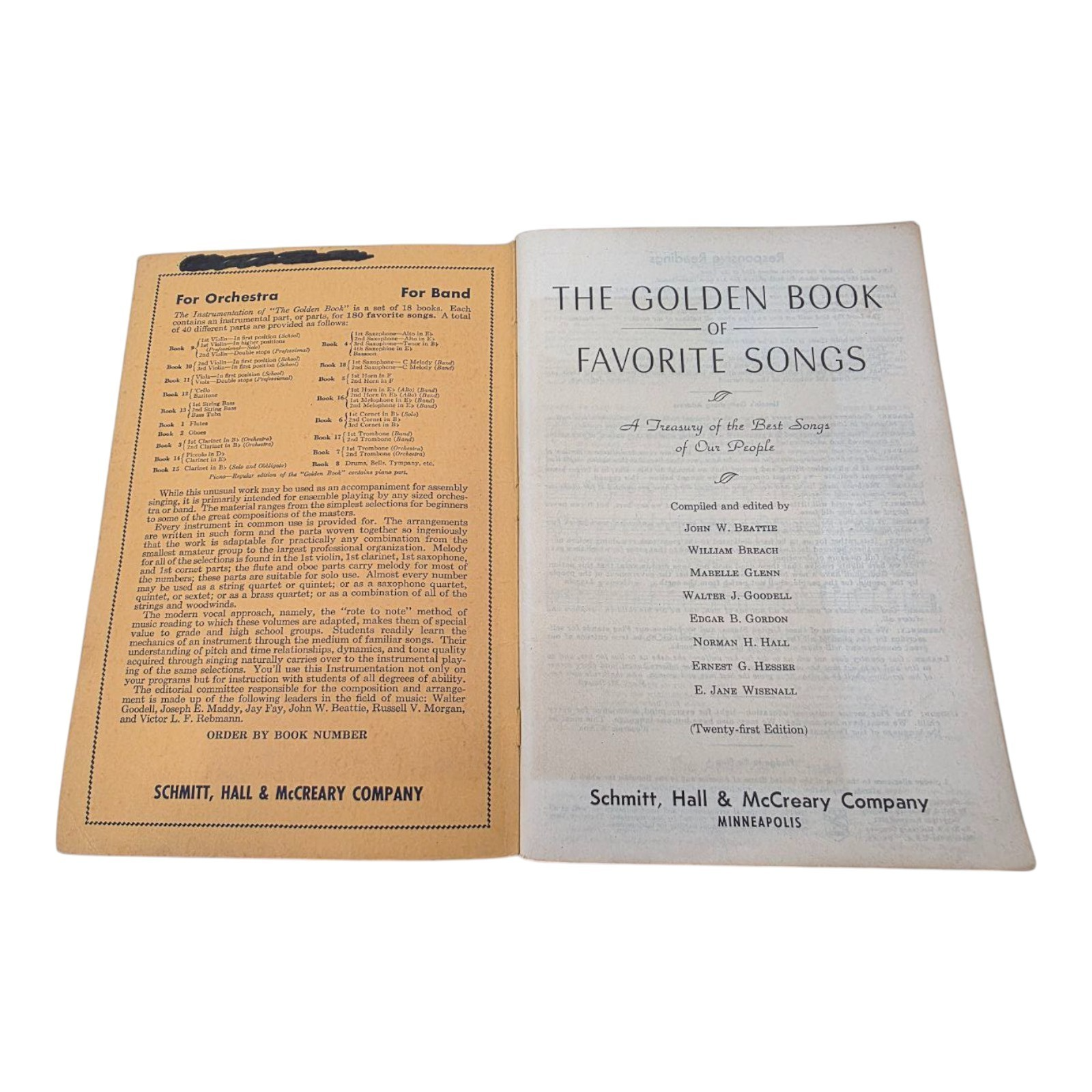 The Golden Book of Favorite Songs Schmitt Hall & McCreary Vintage Music Songbook