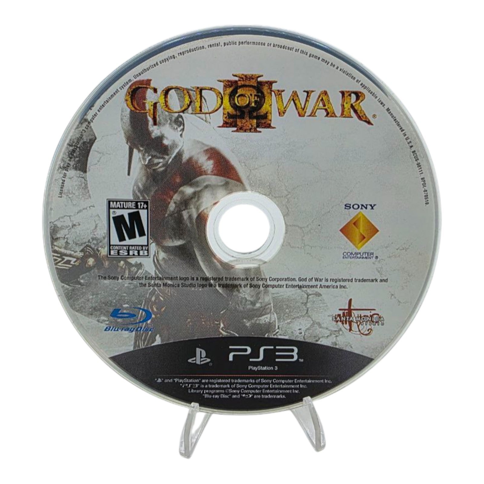 Sony PS3 God of War III Game Complete with Manual Tested