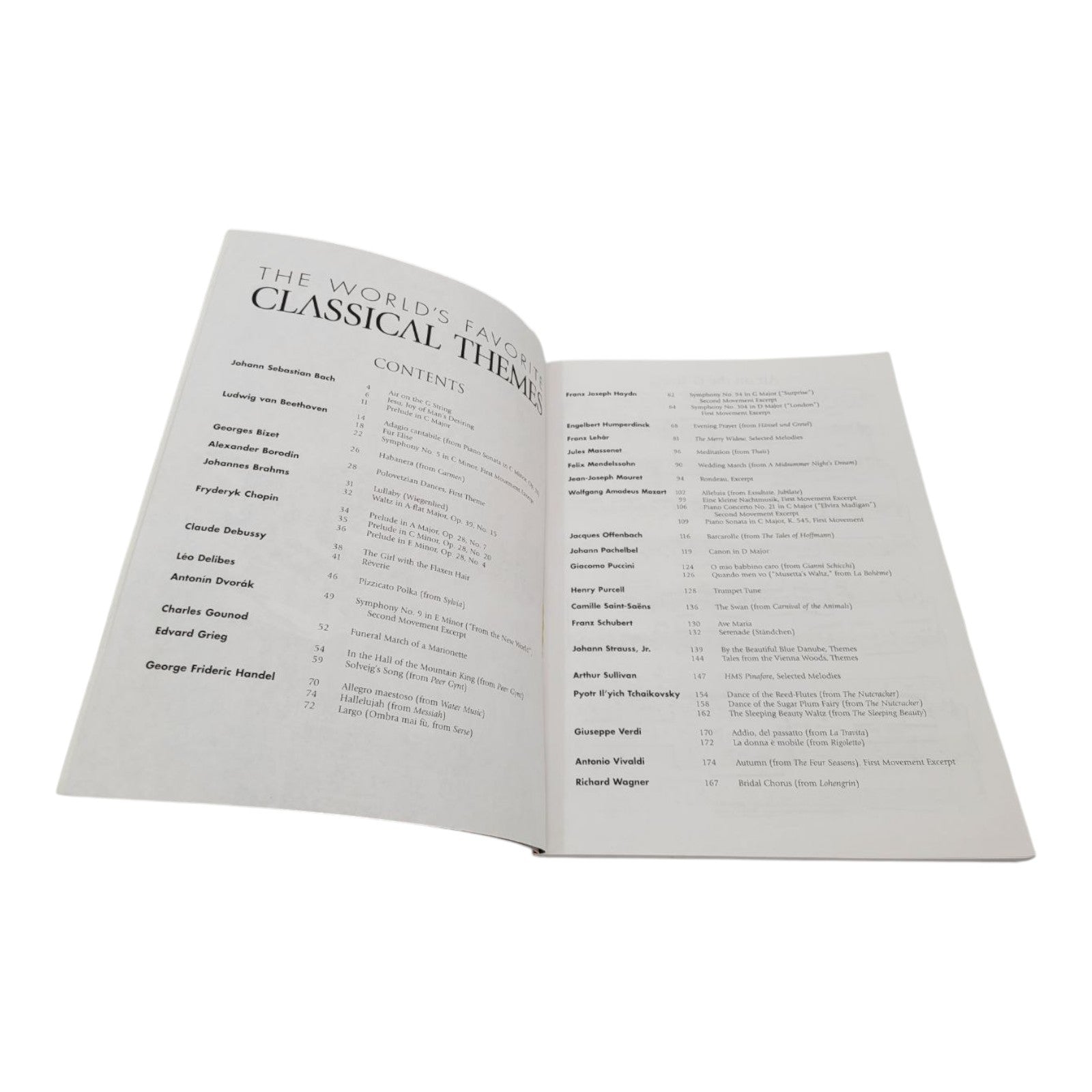 The Worlds Favorite Classical Themes Sheet Music Book Piano Solo by Hal Leonard