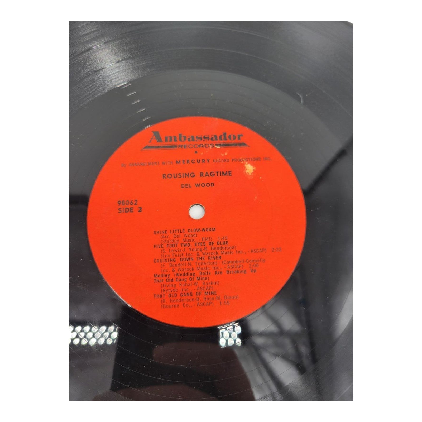 Del Wood Rousing Ragtime Vinyl LP 98062 Ambassador Records