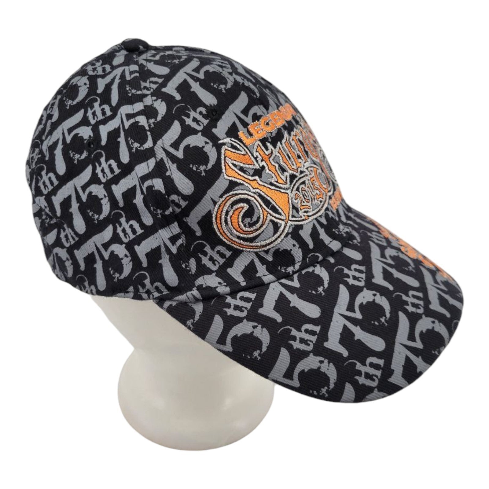 SMC Legendary Sturgis 75th Rally 2015 Black Embroidered Cap South Dakota Hat