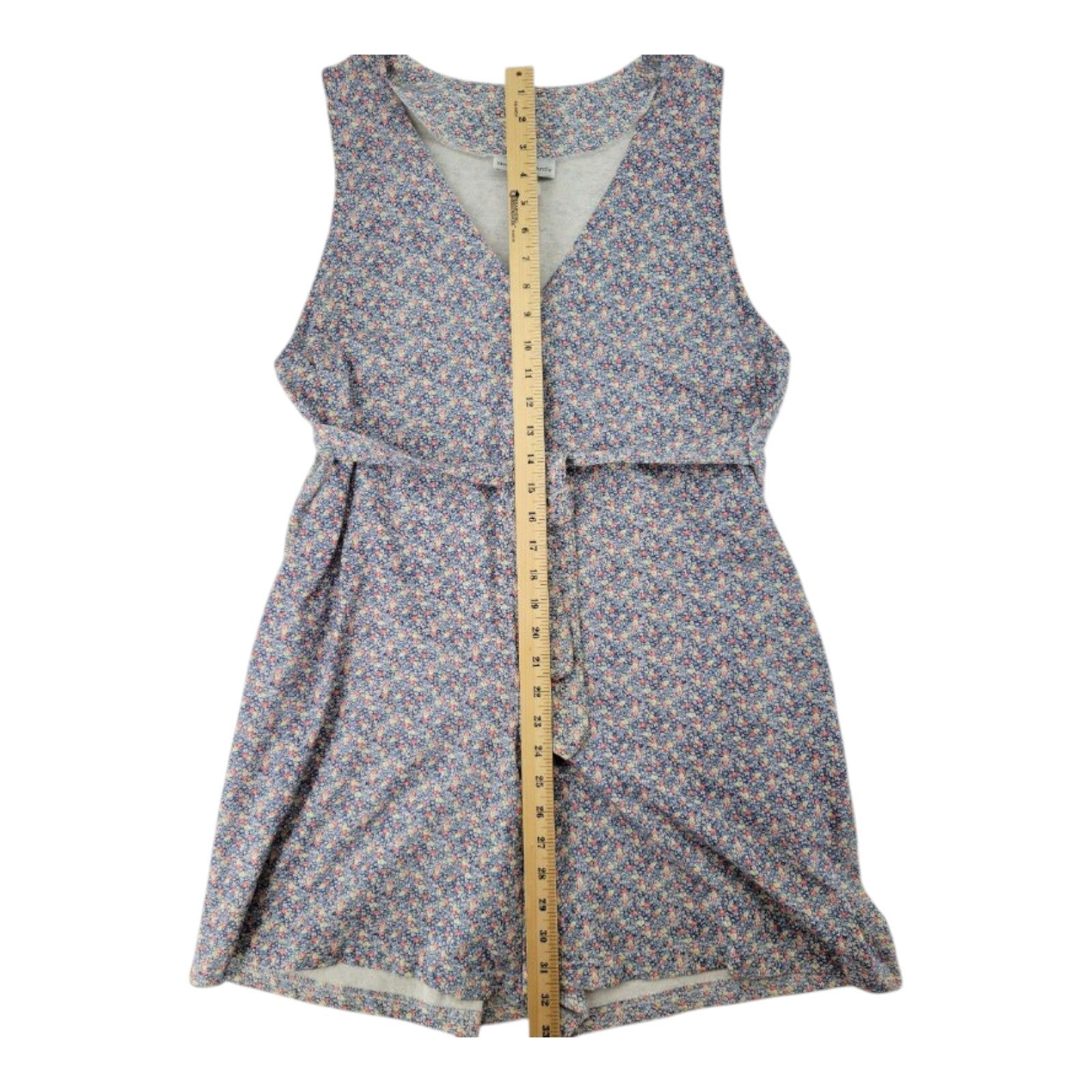 Steven Ross Naturally Sleeveless Floral Romper Button Front Size M