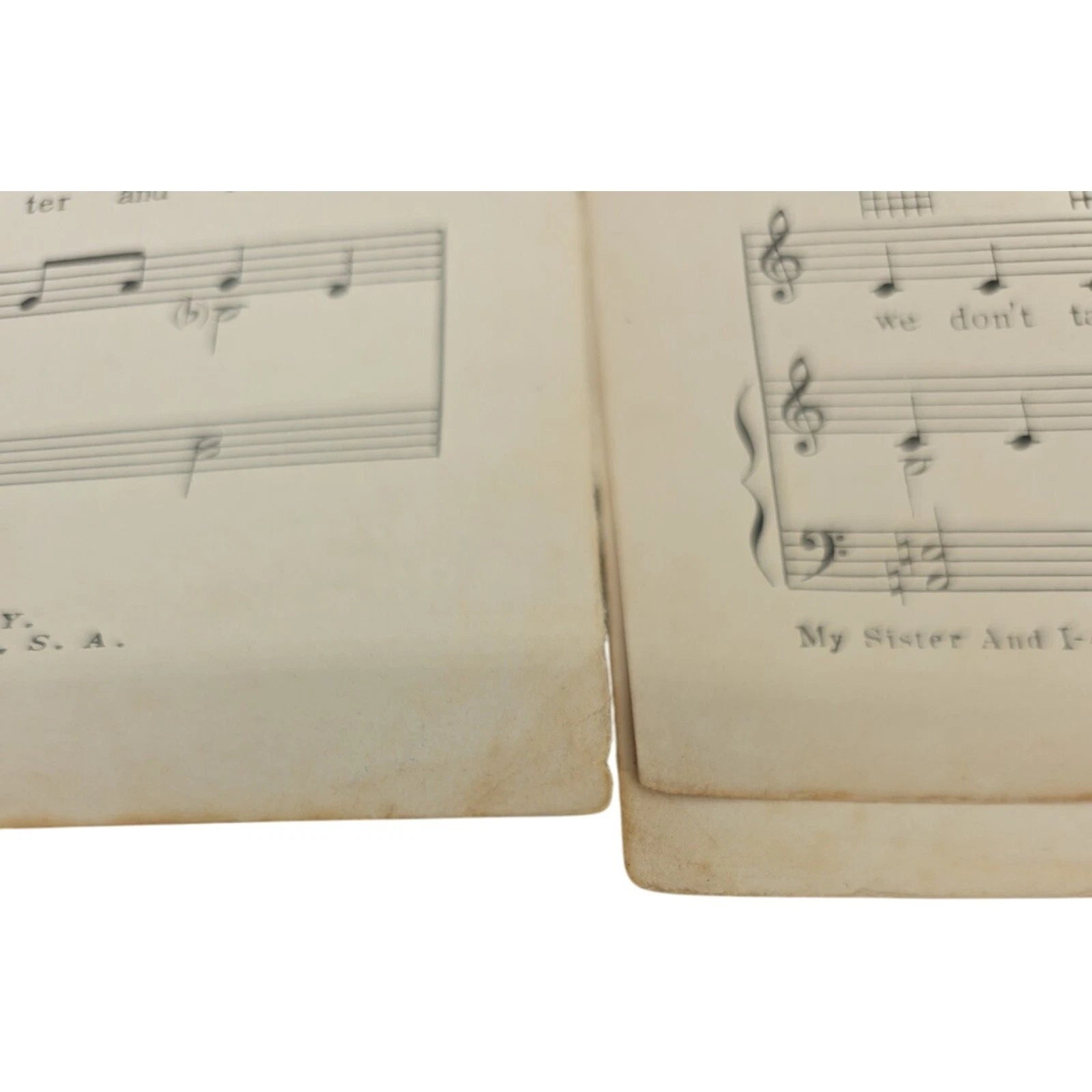 My Sister and I by Dirk Van der Heide Guitar & Piano Sheet Music 1941 Vintage