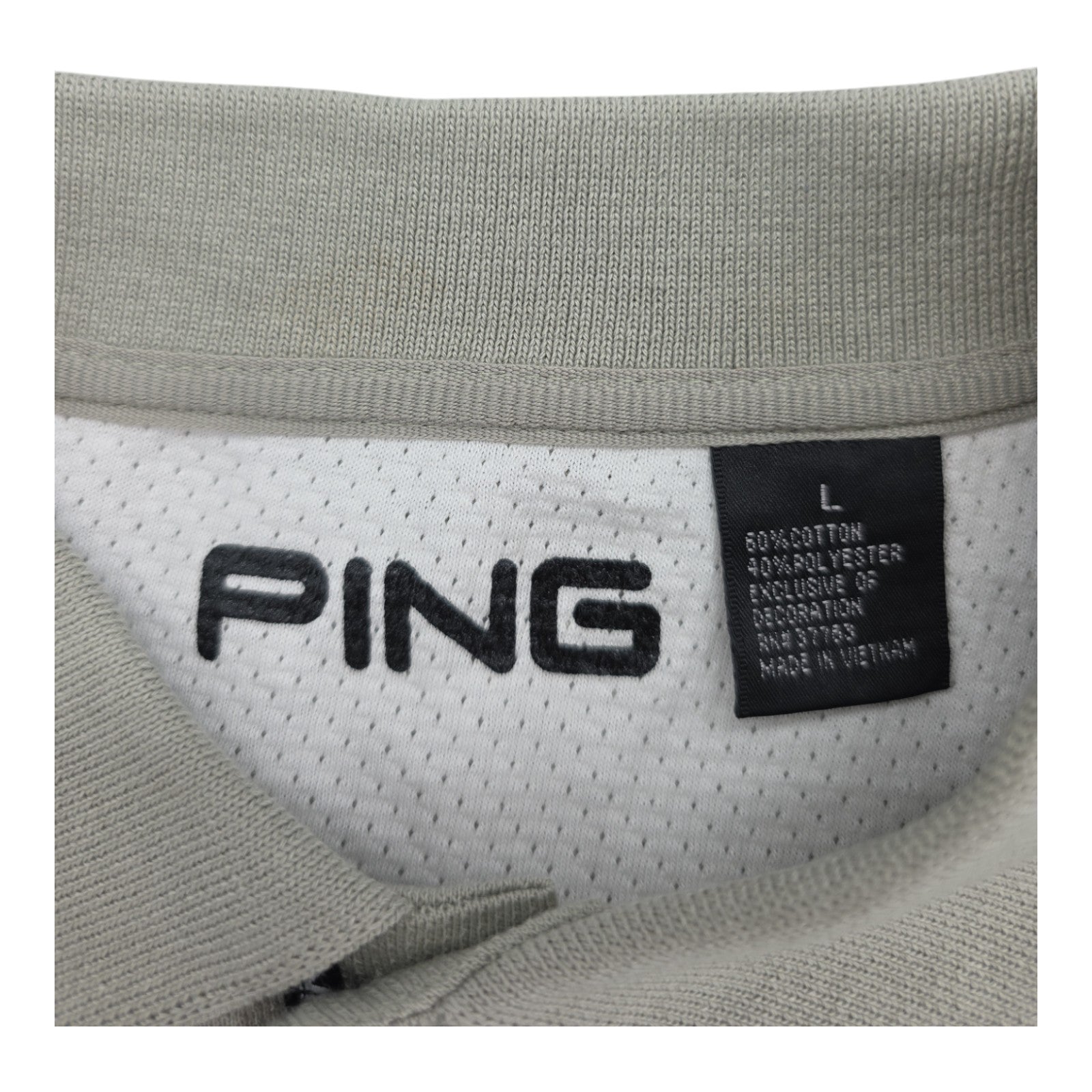PING Collection Capital City Group Polo Shirt Men’s L Gray Golf Short Sleeve NEW