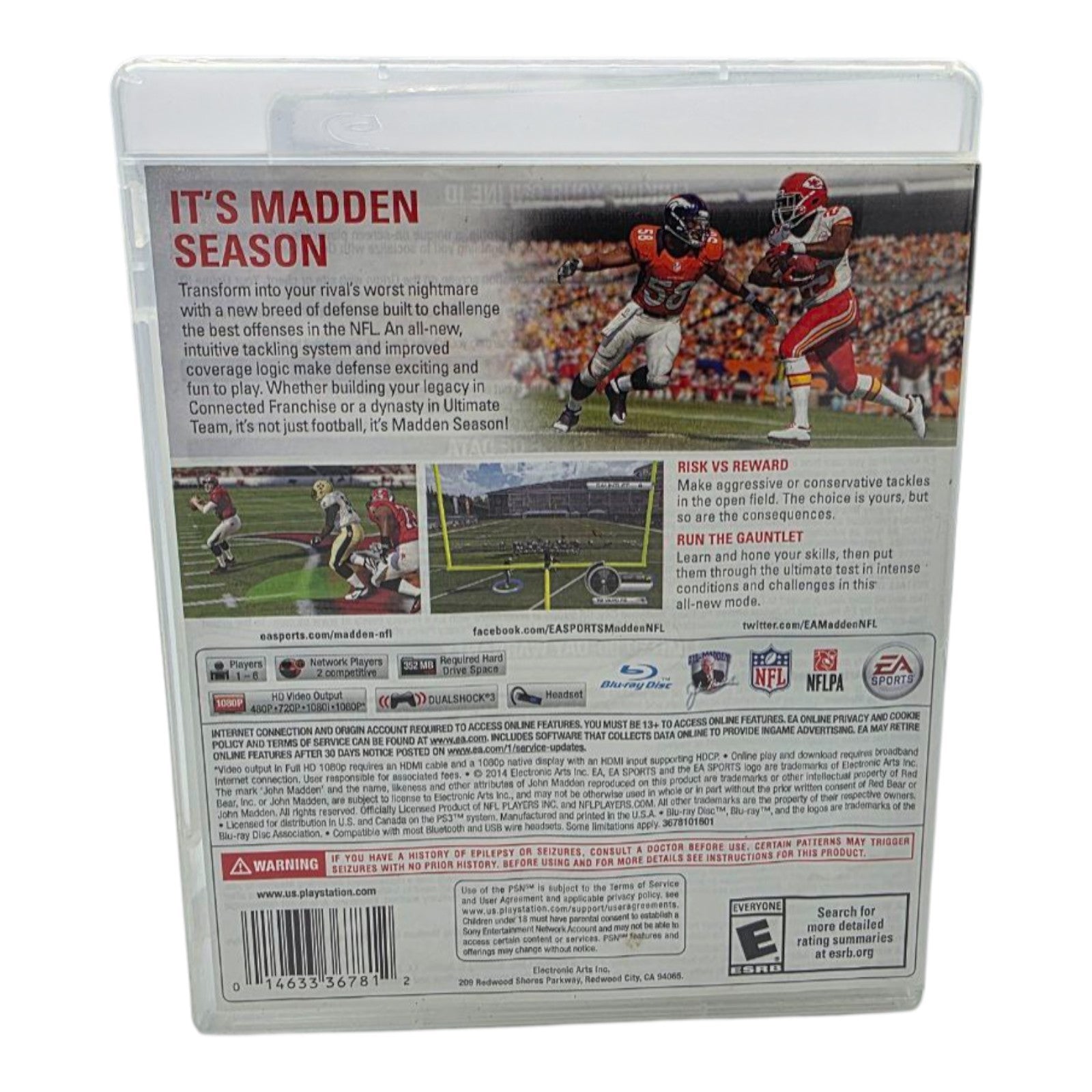 Madden NFL 15 Sony PlayStation 3 2014 PS3 Football Video Game Tested No Manual