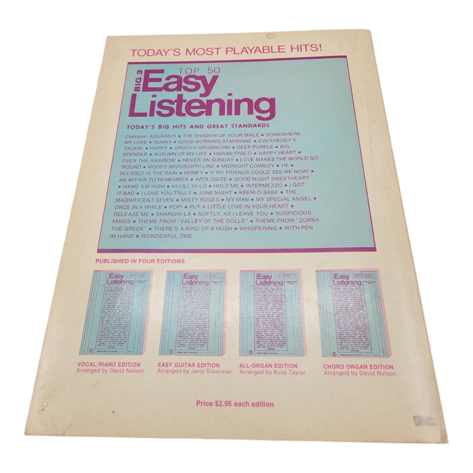 Golden Country Favorites Piano Vocal Sheet Music Book Big 3 Music Corporation