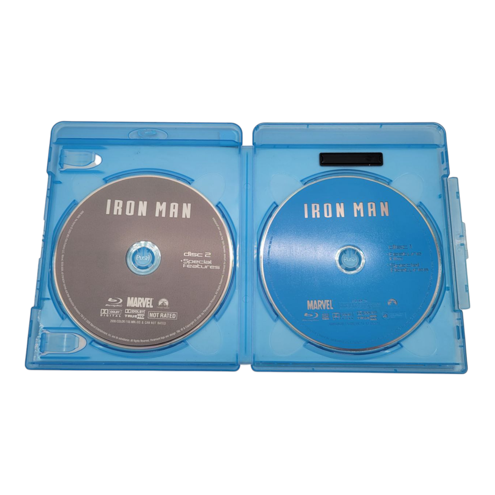 Marvel 4 Action Fantasy Blu Ray Movie Bundle - Iron Man Punisher Hancock Thor