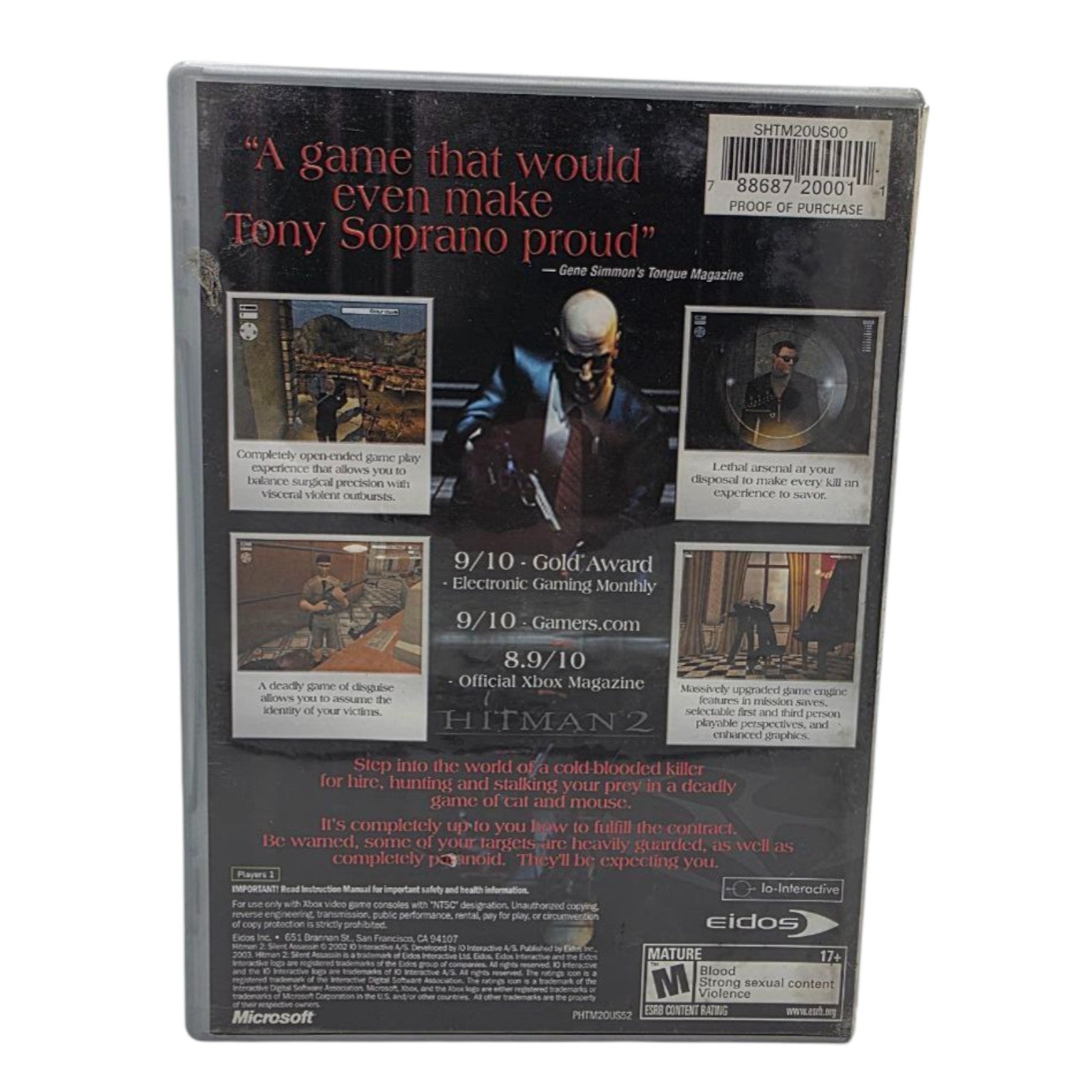 Hitman 2 Silent Assassin Xbox Platinum Hits Complete Tested No Manual