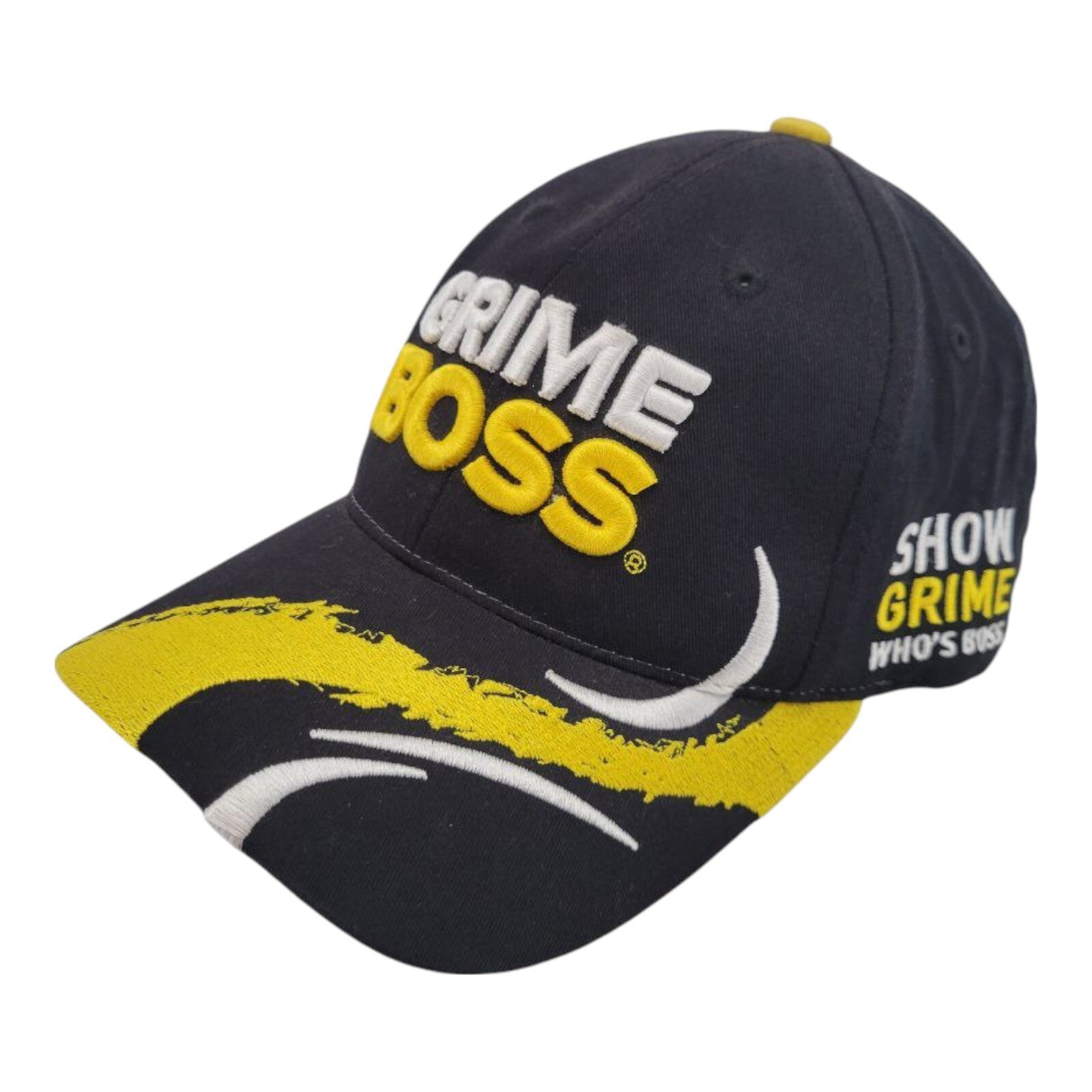 MainGate NHRA Grime Boss Drag Racing Black Yellow Adjustable Hat One Size